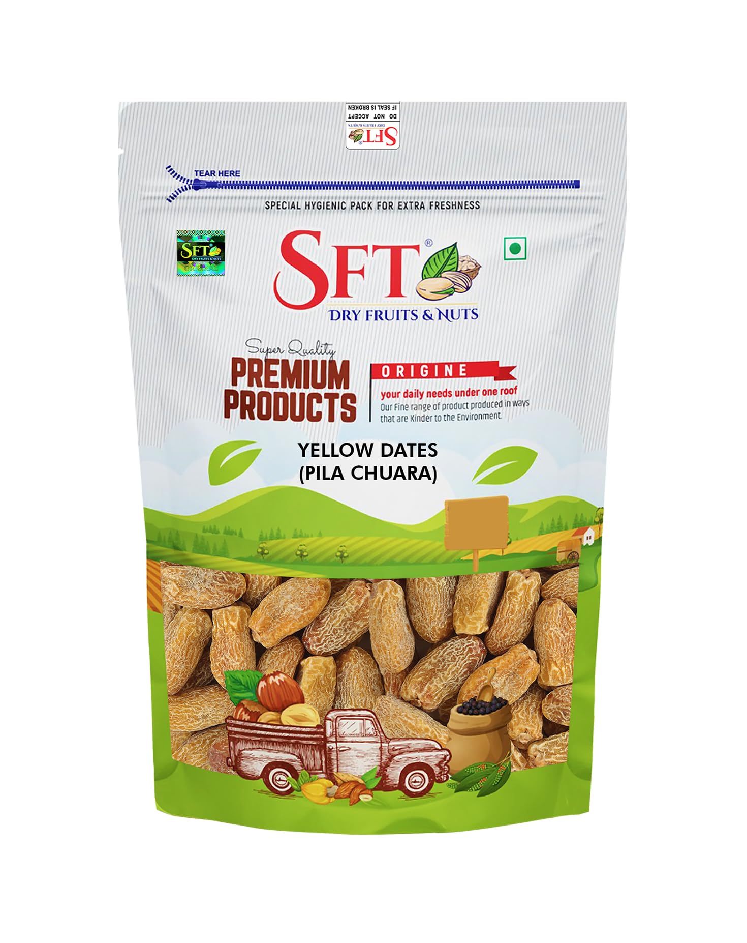 SFT Dried Dates Yellow/Sukha Khajoor (Pila Chuara) 1 Kg-picture-4