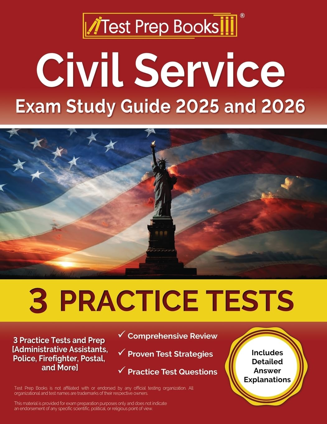 Civil Service Exam Study Guide: Practice Tests and Prep: [Administrative Assistants, Police, Firefighter, Postal, and More]
