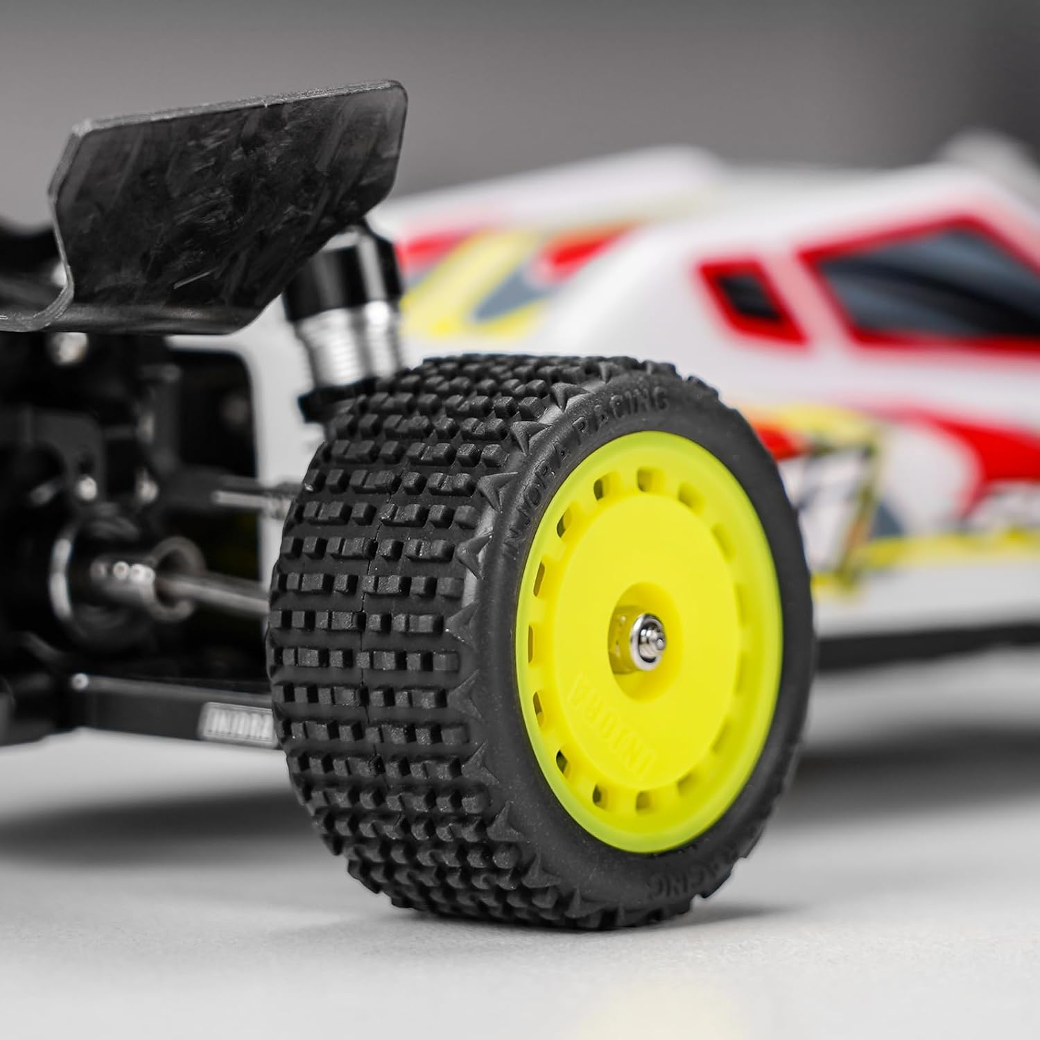 INJORA Pre-Mounted Pin Buggy Tires & Wheels for 1/24 Losi Micro-B, 4pcs(Yellow)