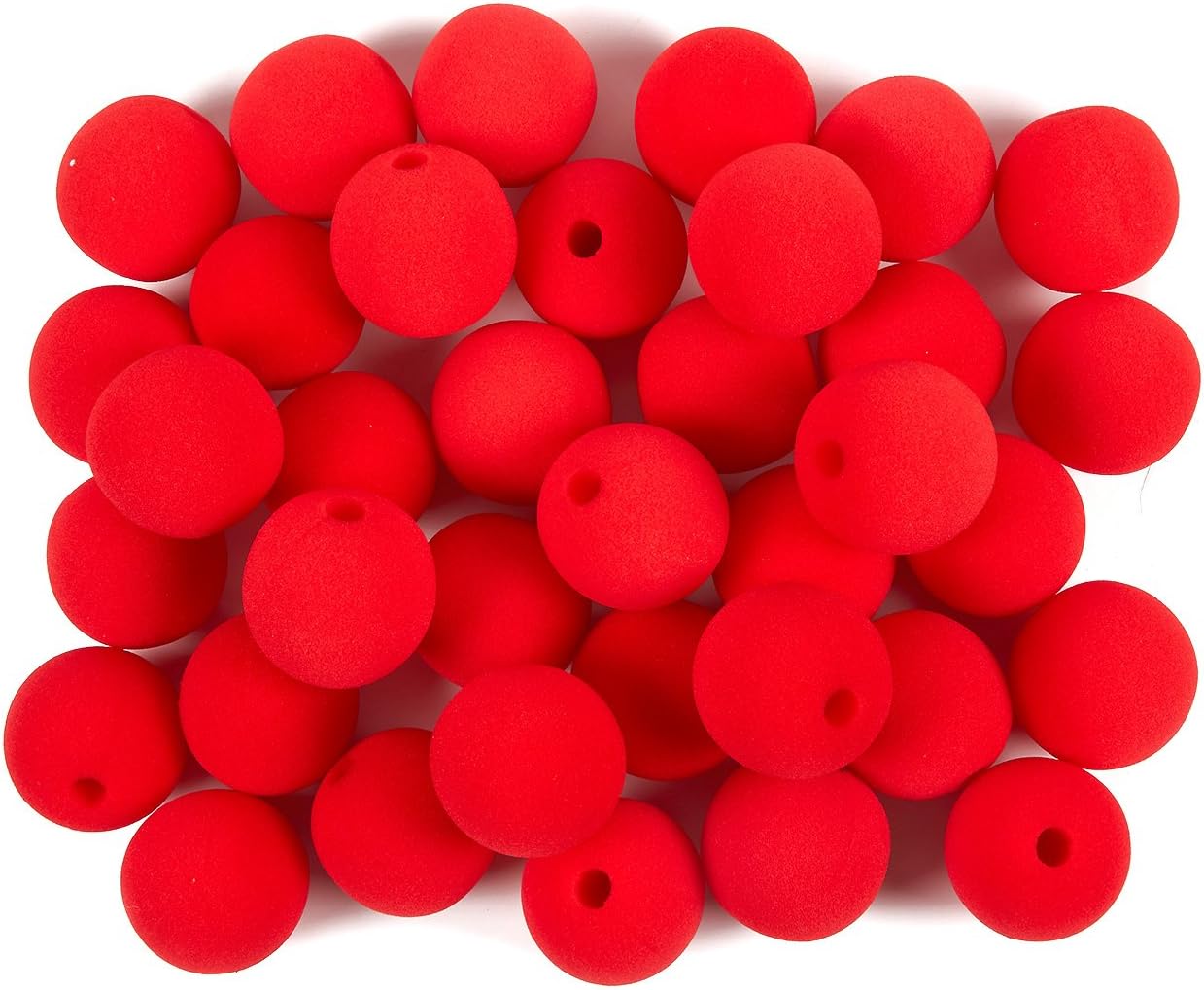 Bulk Clown Noses for Halloween, Circus Themes, Carnivals, Red Nose Day (36 Pack)
