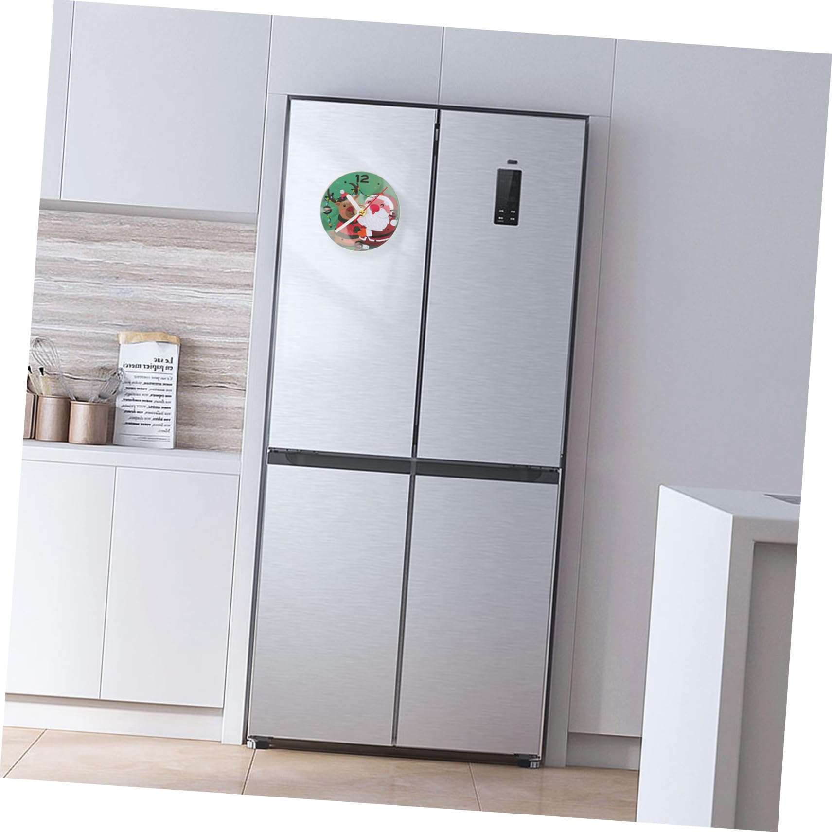 Homoyoyo 5piezas Reloj De Pared Magnético Silencioso De Navidad Decorativo y Práctico para Dormitorio Cocina y Oficina Diseño Creativo como para Nuevos Hogares