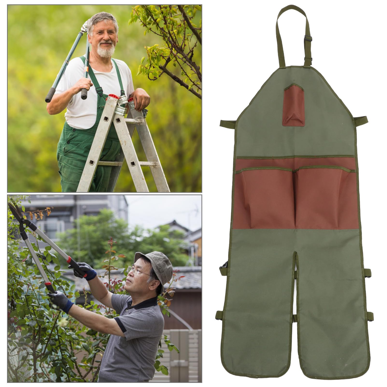 TOYANDONA Grembiule da Giardinaggio Oxford con Multiple per e Donne Grembiule per Potatura e Design e Accessorio Versatile per All