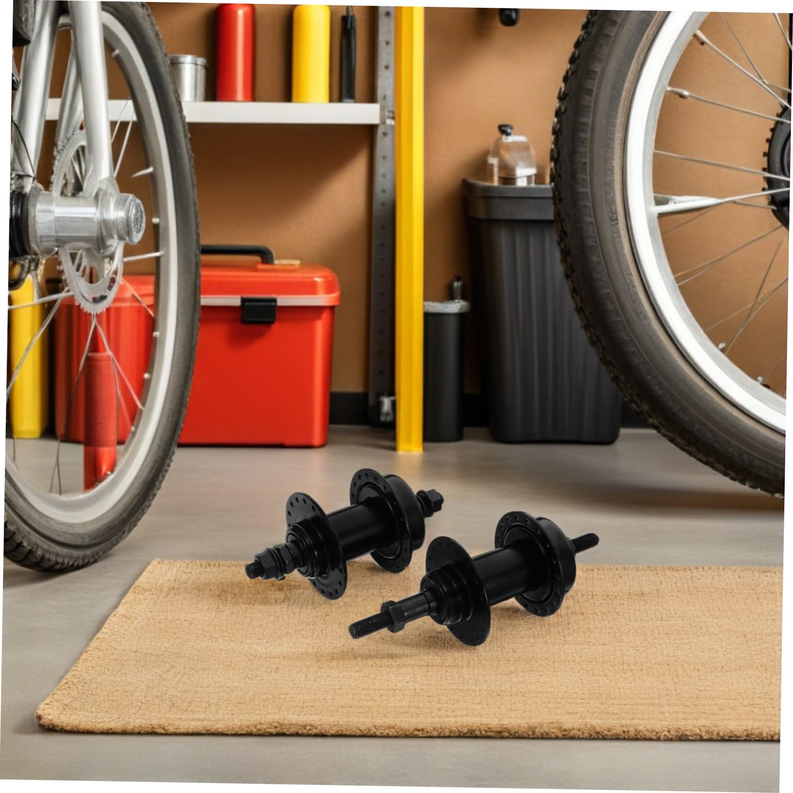 BESPORTBLE 2 Pares de Bujes de Bicicleta y 36 Orificios con Eje Hueco de Hierro Buje de Freno de Disco Delantero y Trasero con Liberación Rápida para Bicicleta de Ciclismo
