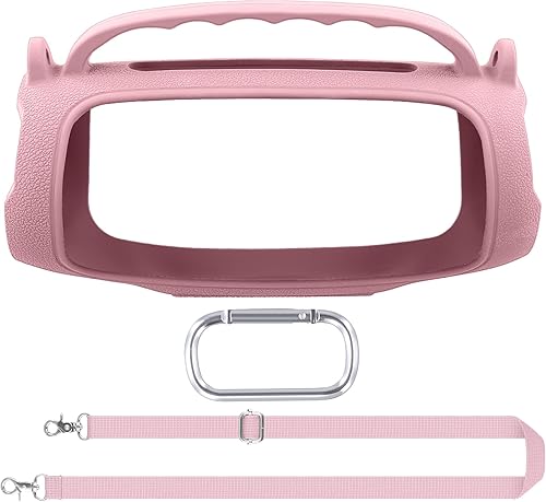 Miniatura 2 de co2CREA Funda de silicona para altavoz Bluetooth portátil impermeable JBL Charge 5, funda suave de viaje portátil con correa para el hombro, funda