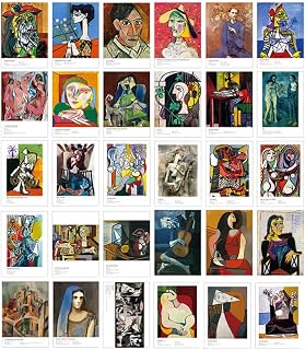 HOSTEESSCHOICE 30 Picasso Famous Painting Postcards - 4x6 Inch Art Variety Pack for Decor, Gifts & Collecting