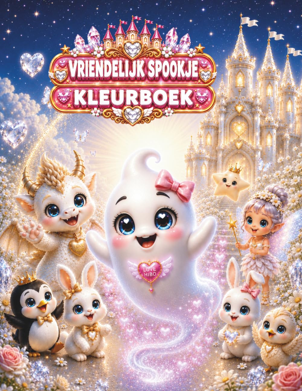 Vriendelijk Spookje Kleurboek: Het Vriendelijke Spookje Dreamy in het Witte Droomkasteel Met Prinsessen, een Babydraak, Feeën, Schattige Dieren en Magische Avonturen