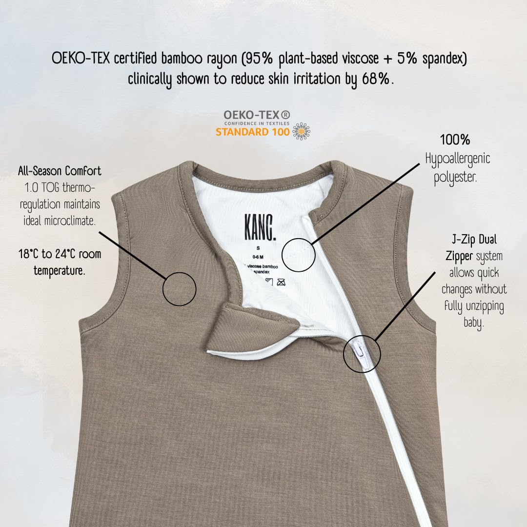 KANC. Unisex Baby Sleeping Bag 95% Plant-Based Viscose Bamboo Rayon, OEKO-TEX Certified Hypoallergenic - Image 3