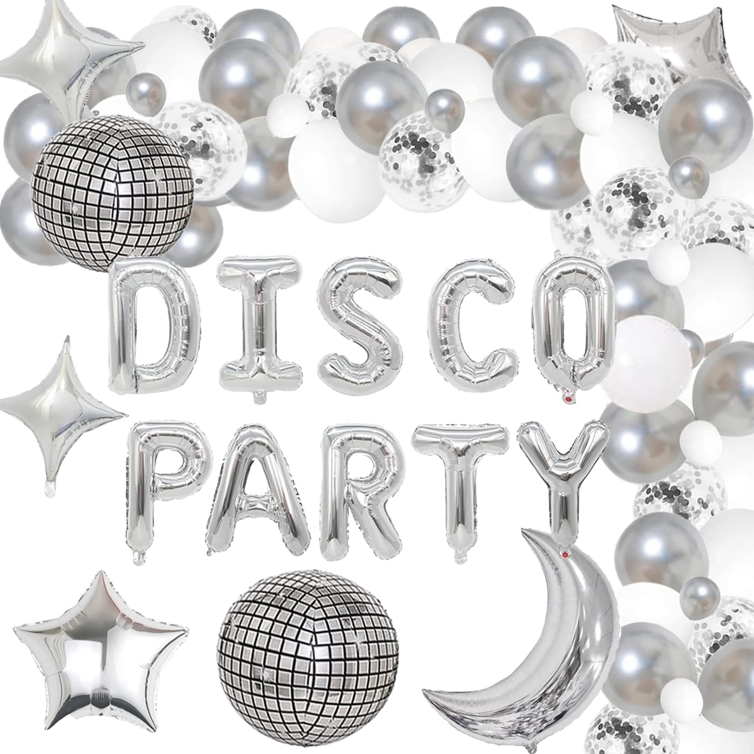 Disco Balloons Party Decoration Includes Foil Balloons, Mirror Balls Balloons for Birthday Wedding Groovy 60s 70s Retro Boogie Disco Party Decor
