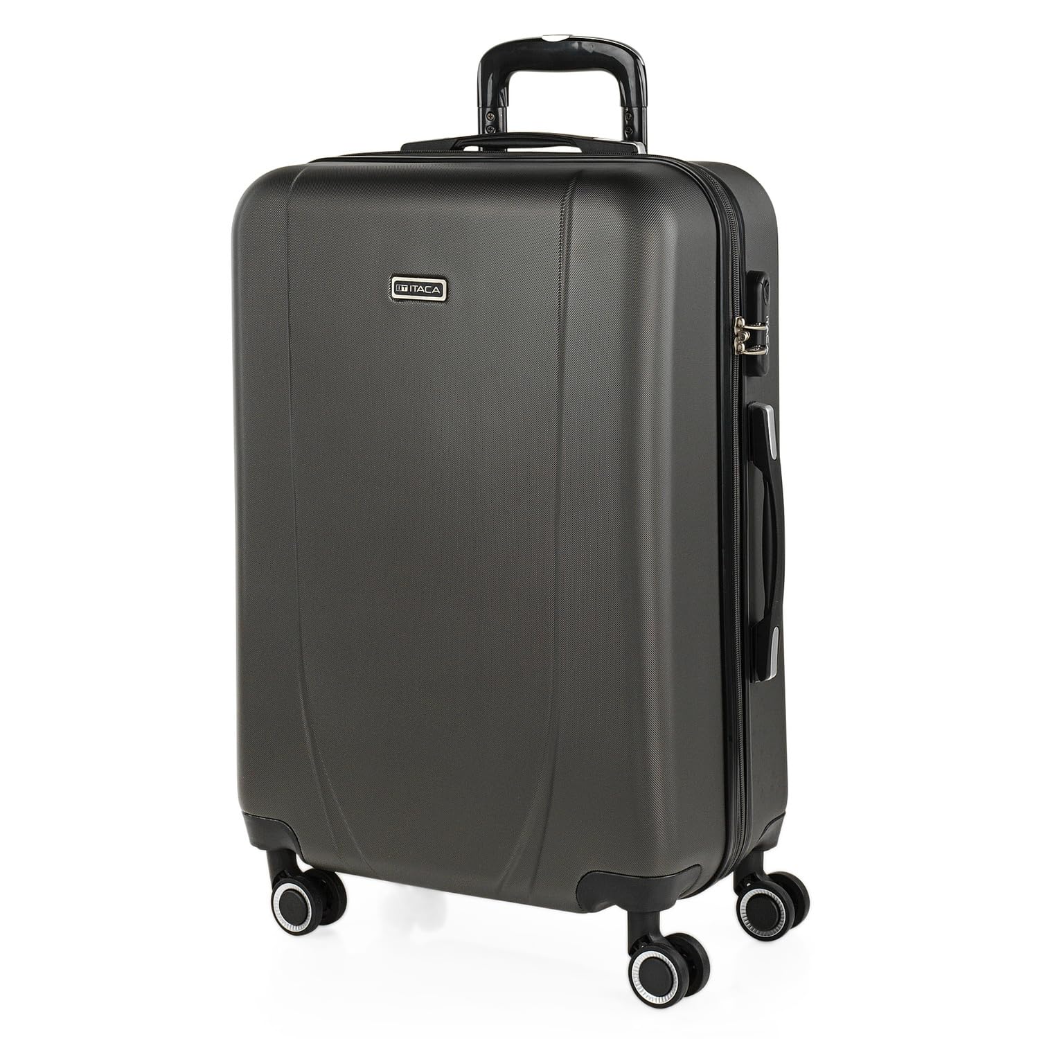 ITACA - Maleta de Cabina 55x40x20 de Viaje rígidas Trolley con 4 Ruedas Dobles para Avion Ligera Equipaje de Mano candado de combinación., Plata — view 83