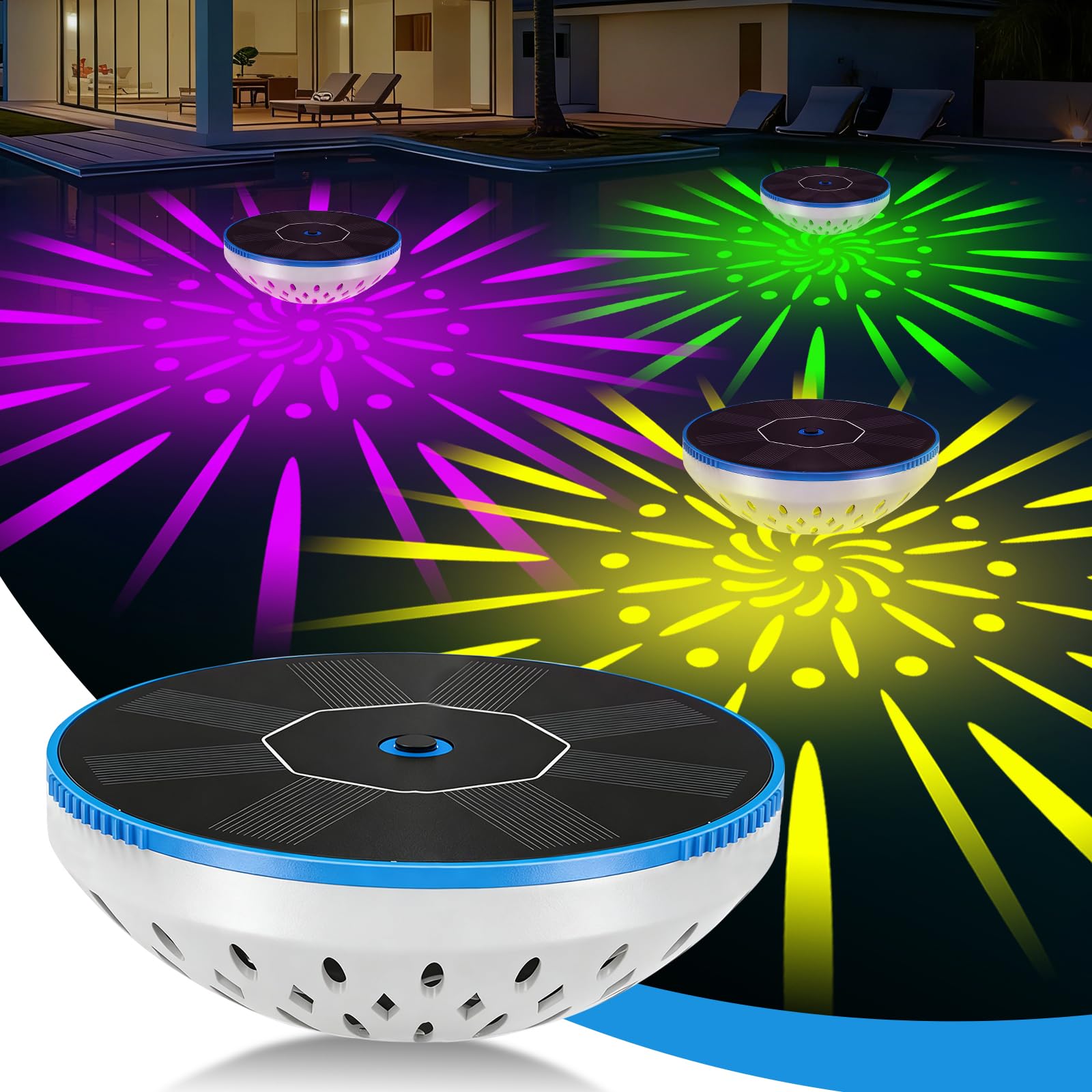 Éclairage solaire de piscine étanche IPX8 pour sublimer votre spa sans travaux