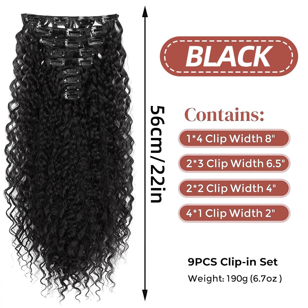 Postiche afro bouclé à clip fibre douce et résistante, confort longue durée, parfait pour look unique au quotidien, événements culturels, fêtes et concerts en plein air(Noir-1b)