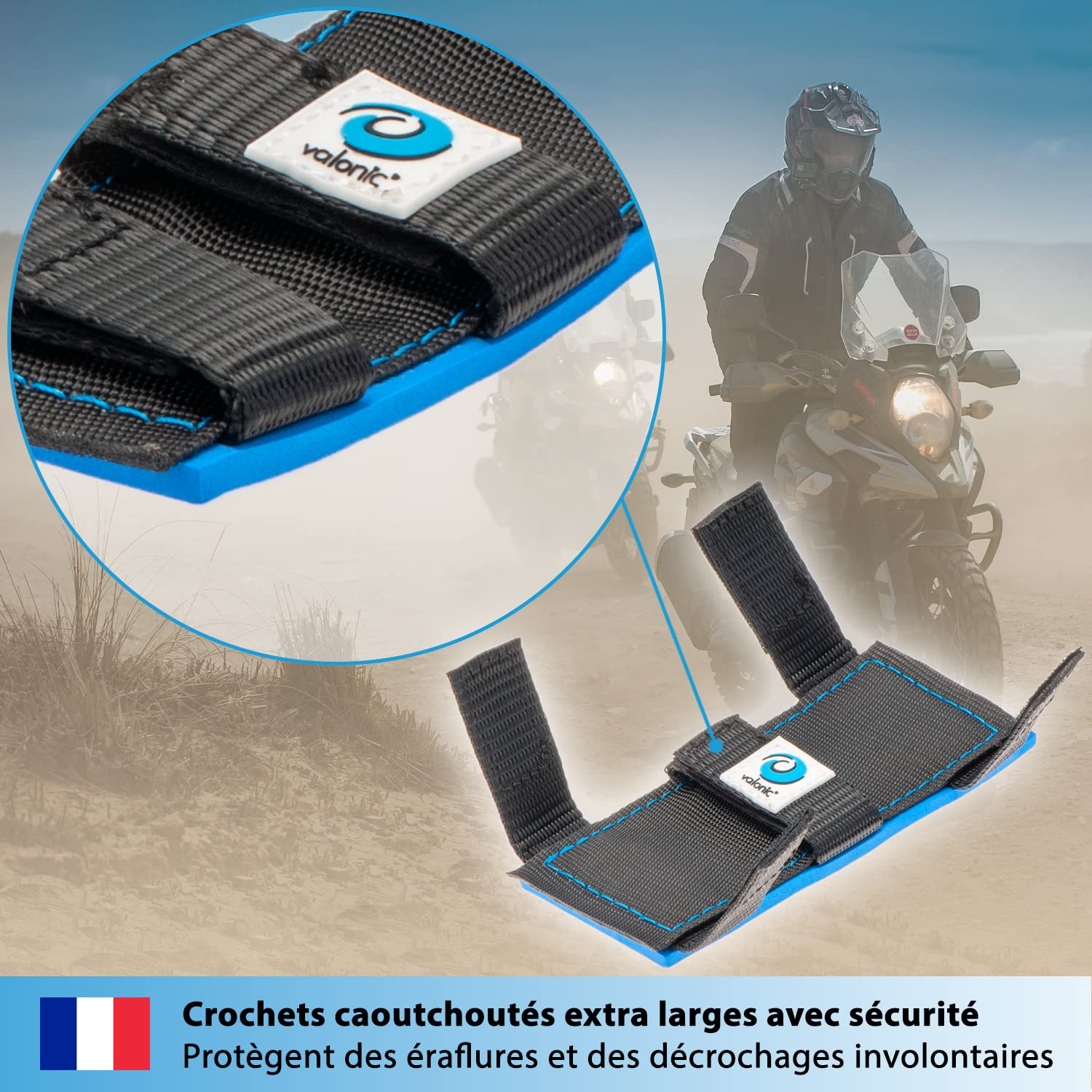 Lot De 2 Sangles D'arrimage Modixun Avec Coussin De Protection – 2,5 Cm X 2 M, Boucle à Came, 250 Kg De Résistance
