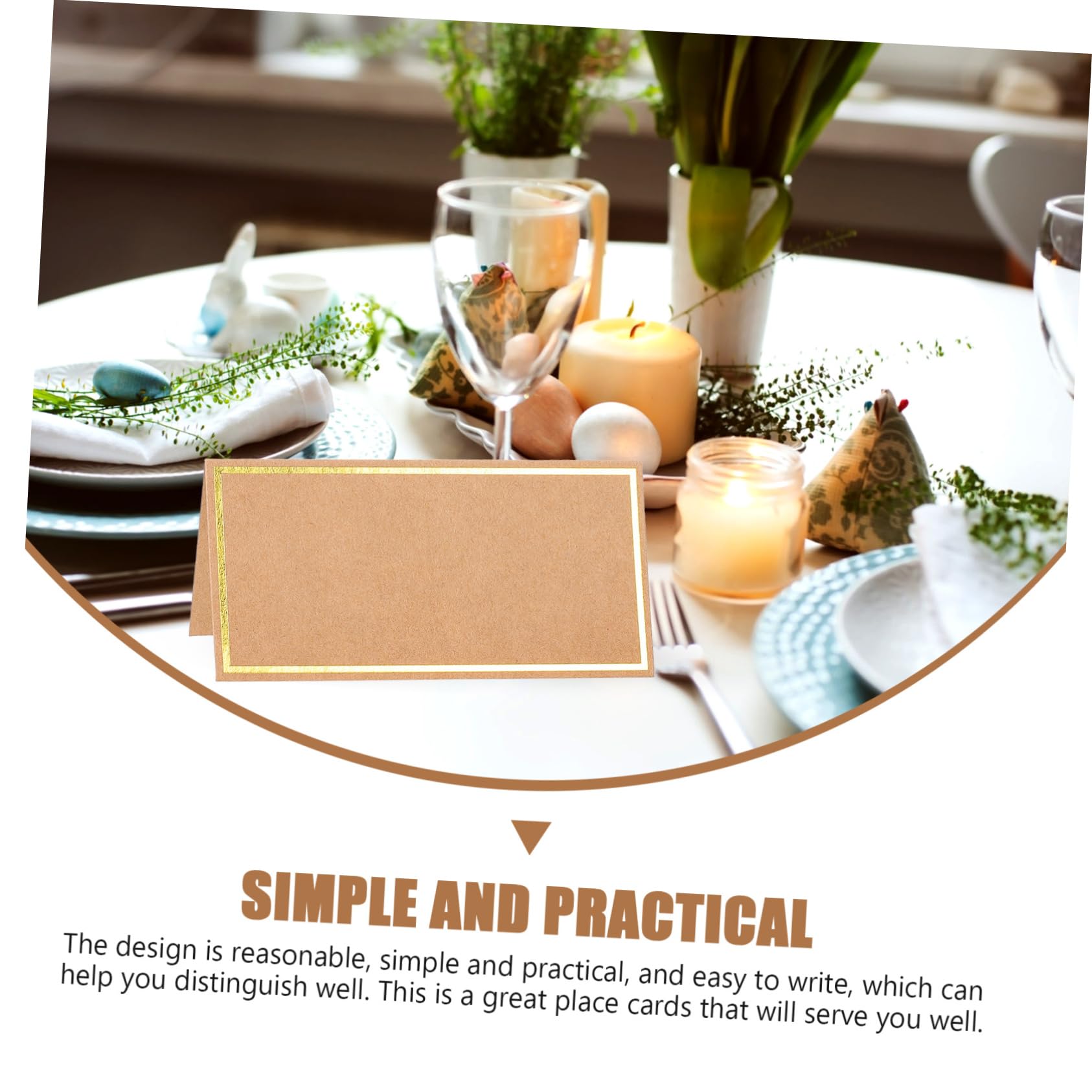 NUOBESTY 150stücke Hochzeit Platzkarten Blanko Hochzeitsdekoration Mit Goldprägung Mehrzweck Tischkarten Für Feiern Partys Und Bankette Elegante Namensschilder Aus Kraftpapier