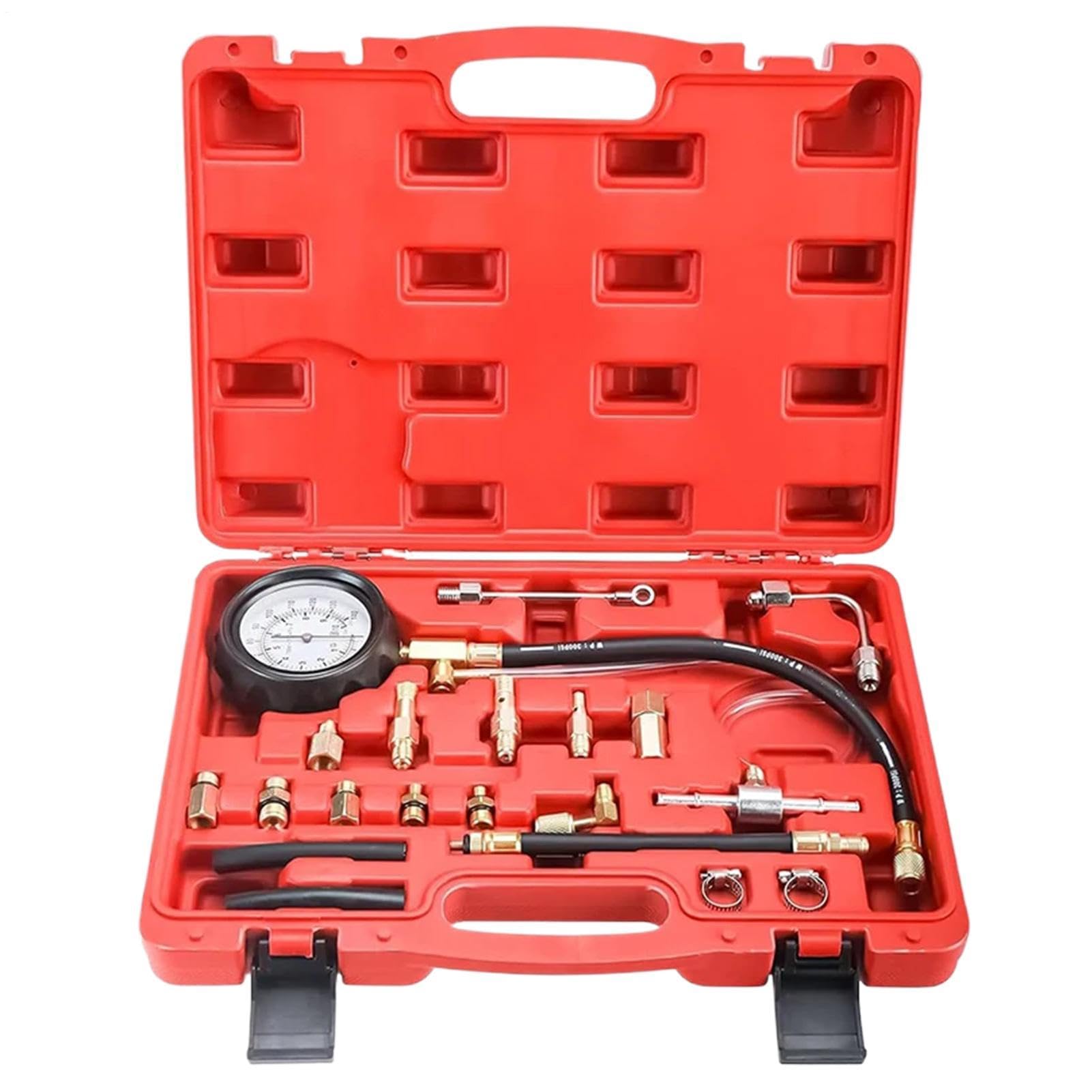 Tester Compressione Motore Manometro Compressione Iniettori 0-10 Bar | Strumento Diagnostico Iniettori Olio Per , Auto, Camion, Moto, Garage Domestico, Officina, Meccanici E Tecnici