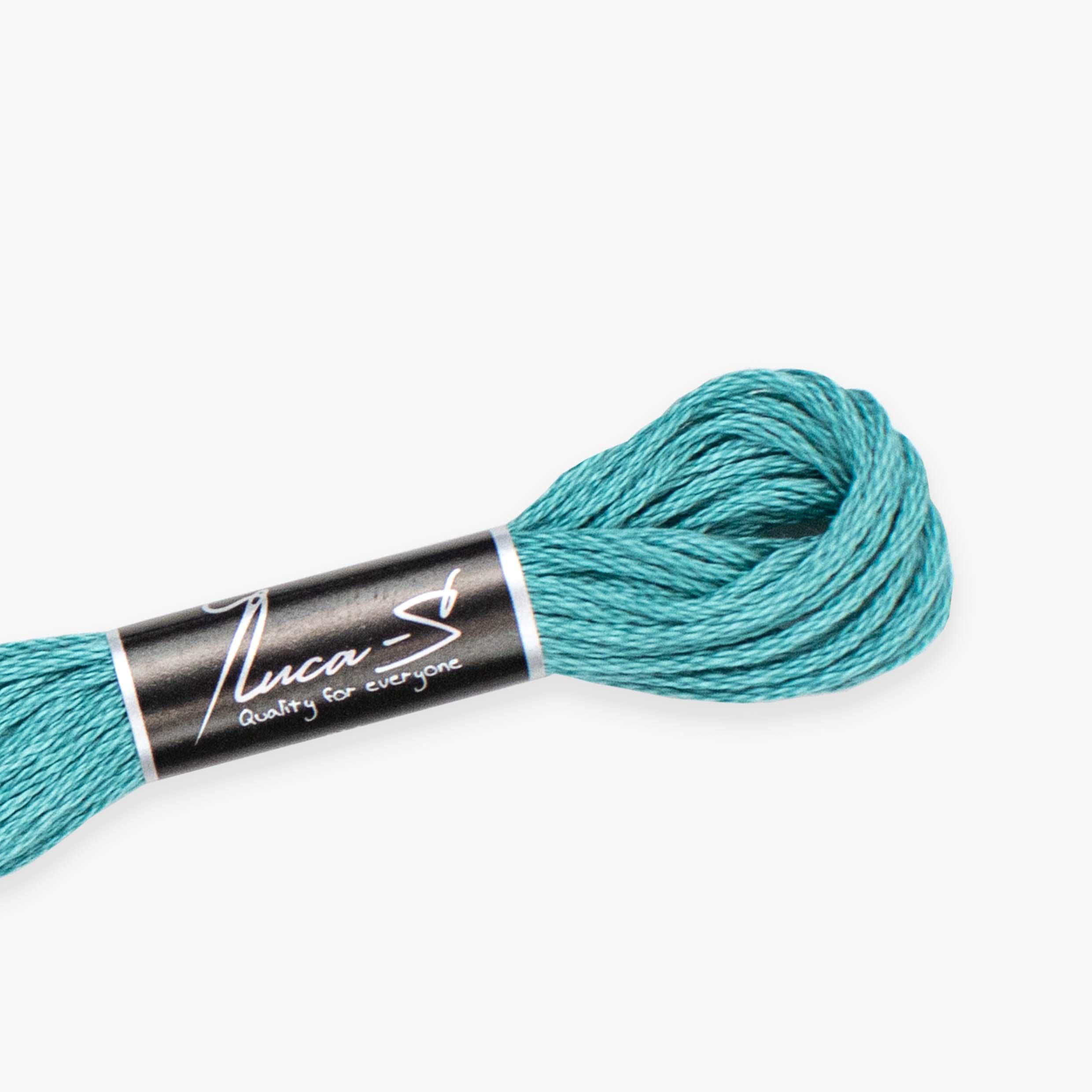 Premium Embroidery Thread Luca-S, 100% Giza Cotton, Oeko TEX Certified Stranded Cotton - 220 / DMC 3845 / Anchor -
