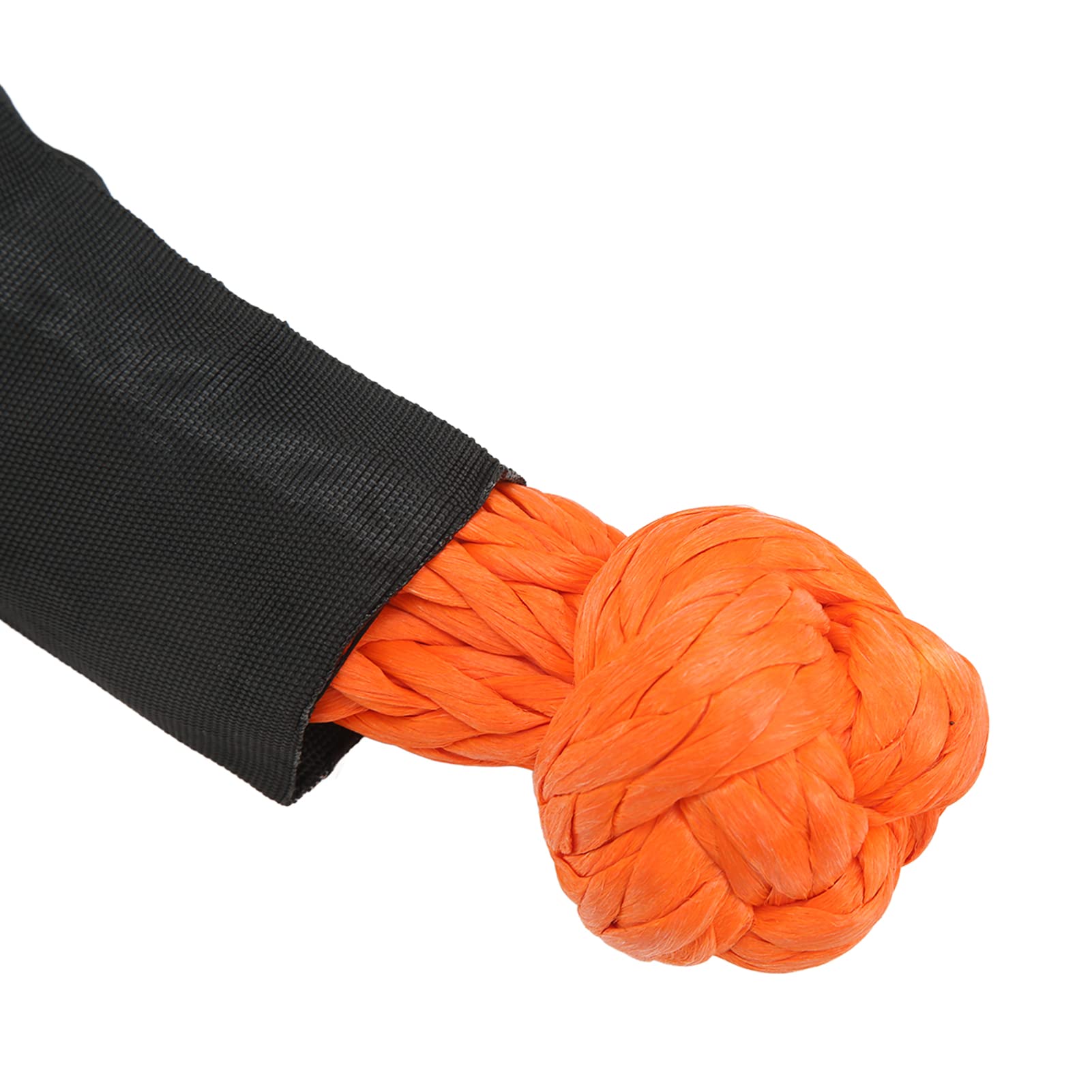 Grillete Suave Sintético, Grillete Suave de 13 Mm 44092 Lb Fuerza de Ruptura Cuerda de Grillete Suave Sintética Correa de Remolque de Recuperación Suave Portátil para Camiones SUV (Naranja)