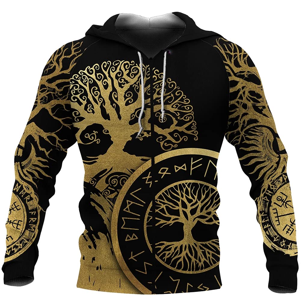 Sweat à capuche Viking homme pour balades en moto et sorties urbaines