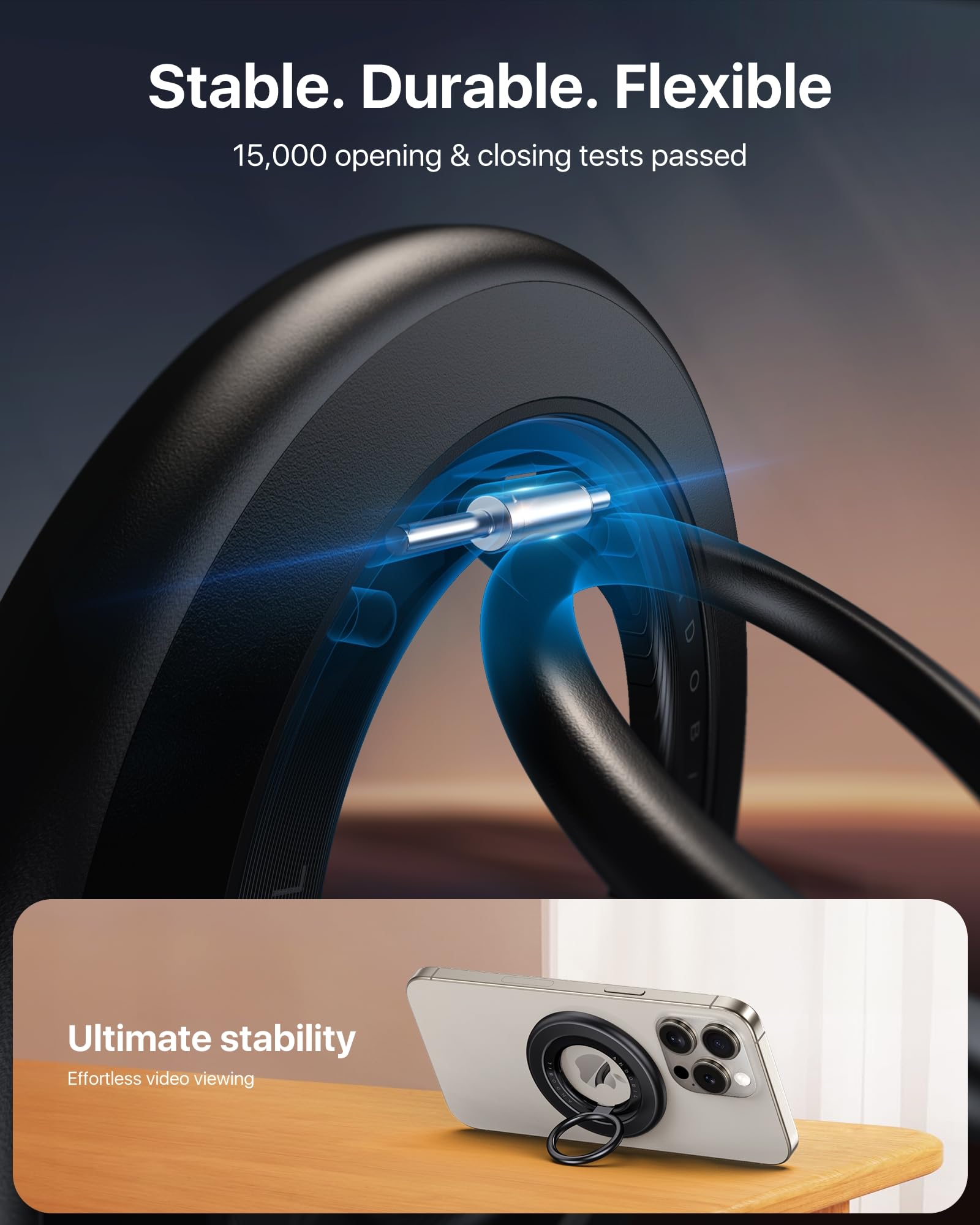 Caronex Magnetischer Handy-Ringhalter – 3-in-1 Griff, Ständer & Wandhalterung Für Magsafe IPhones