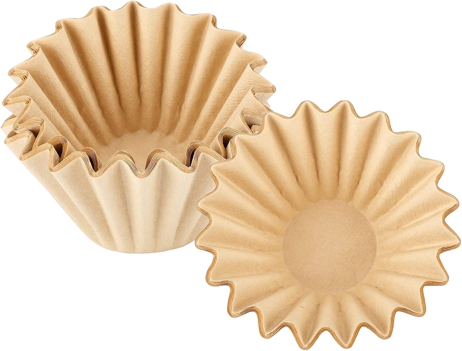 EUSOAR 1-2 Cup Unbleached Coffee Filters, Pack of 50 Disposable Natural Brown Paper Coffee Filter, for Small Basket Style Single Pour Over and Drip Coffee Makers, for Home Commercial