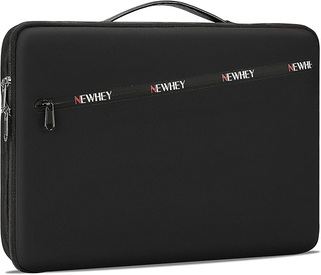 NEWHEY Laptop Sleeve 13.3-14 Inch Laptop Case Waterproof Resistant Carrying Case Lightweight Laptop Cover Protective Computer Case with Handle for Dell, HP, Lenovo, Acer, Asus, Black