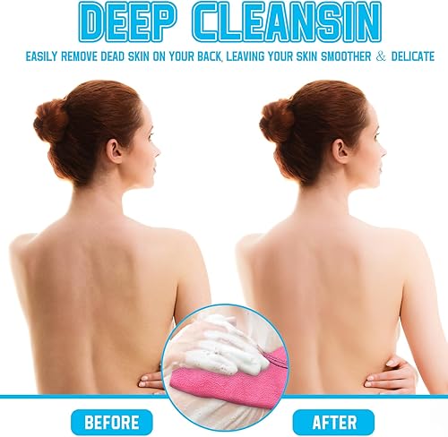 Miniatura 3 de Tatuo 4 piezas de toalla coreana exfoliante para el cuerpo y la espalda, toalla de baño japonesa de exfoliación de Italia, toalla de baño de 35.5