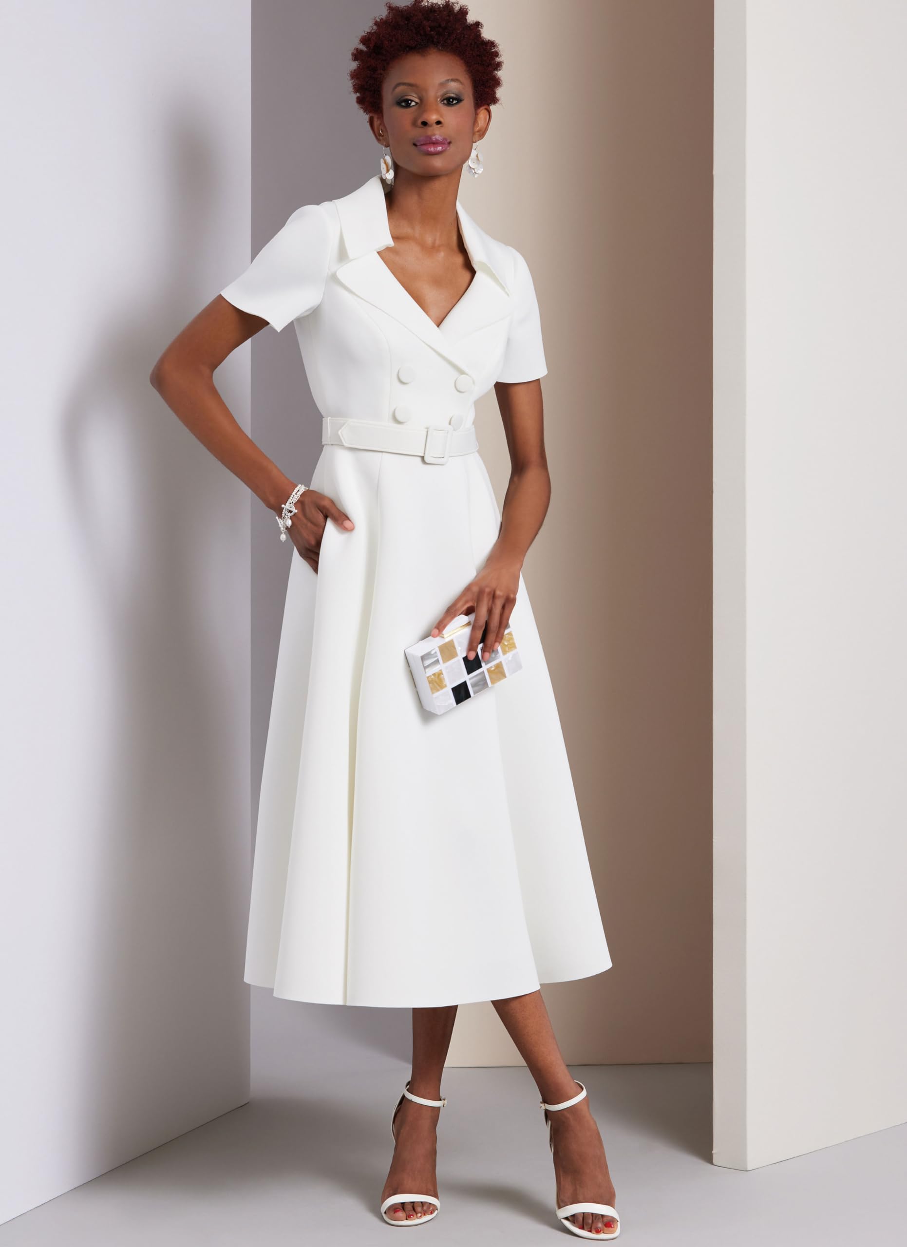 Vogue V1950A5 Misses' Dress by Badgley Mischka A5(6-8-10-12-14), Multicolour, Sizes 6-8-10-12-14 - Image 4