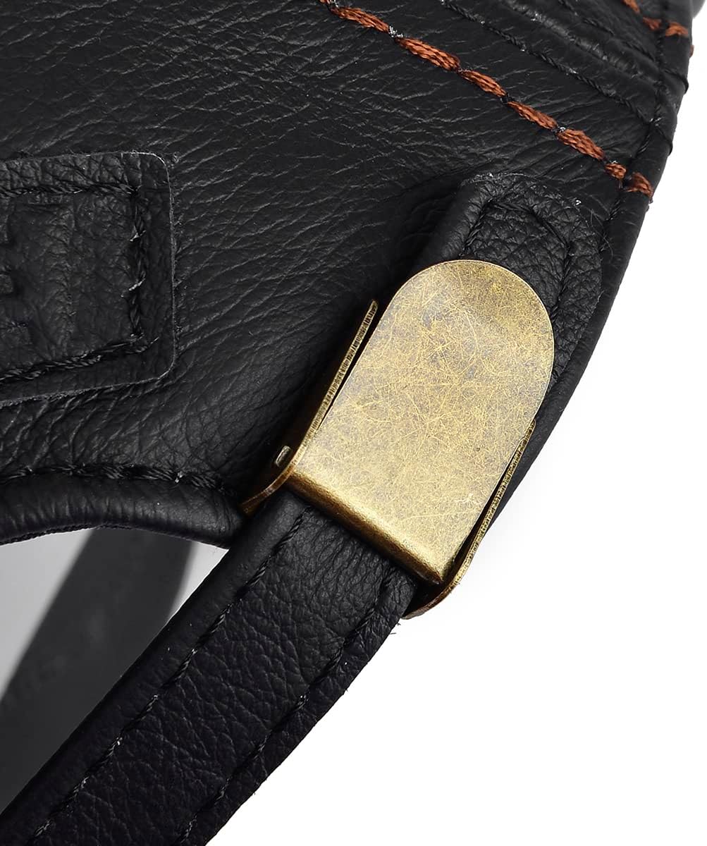 Gudessly Adjustable Men's Genuine Cowhide Leather Baseball Cap for Fall Winter Outdoor Sports Hat - Image 7