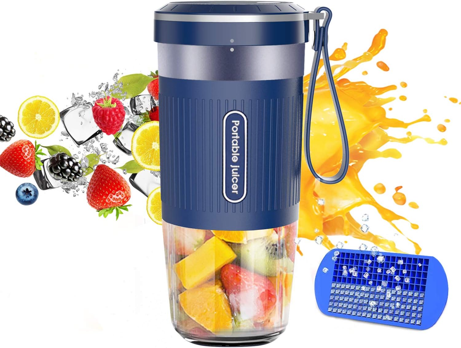 Portable Blender, Cordless Personal Blender Juicer, Mini Mixer, Waterproof Smoothie Blender With USB Rechargeable, BPA Free Tritan 300ml, Home, Office, Sports, Travel, Outdoors