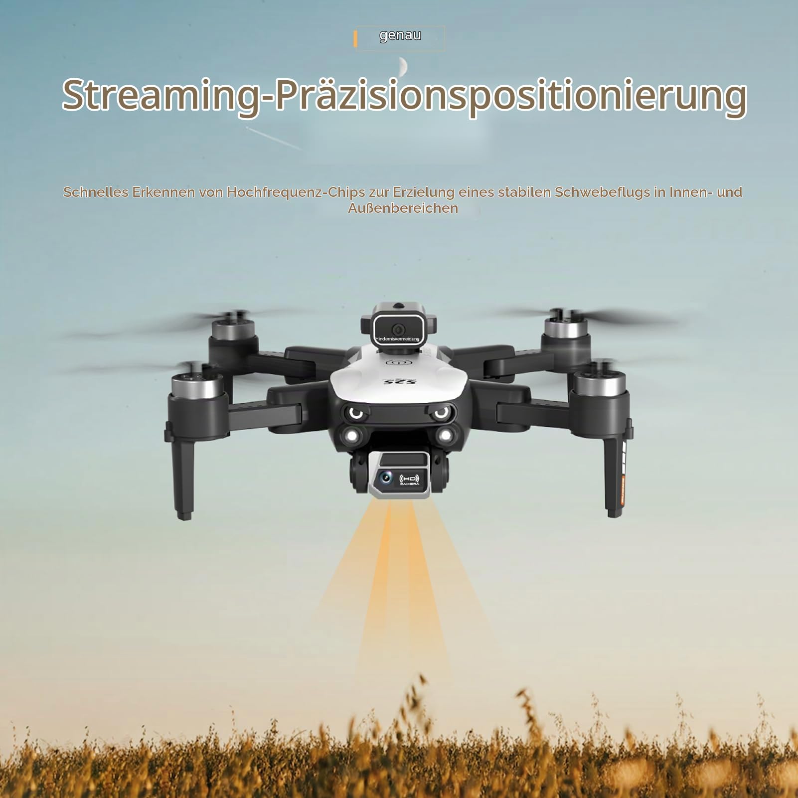 Drohne mit Kamera 4K Daul WIFI FPV Bürstenlosen 6-Achsen-Gyro 360°-Hinderniserkennung Gestenfotografie Optische Flusspositionierung Faltbare leichte Drohne