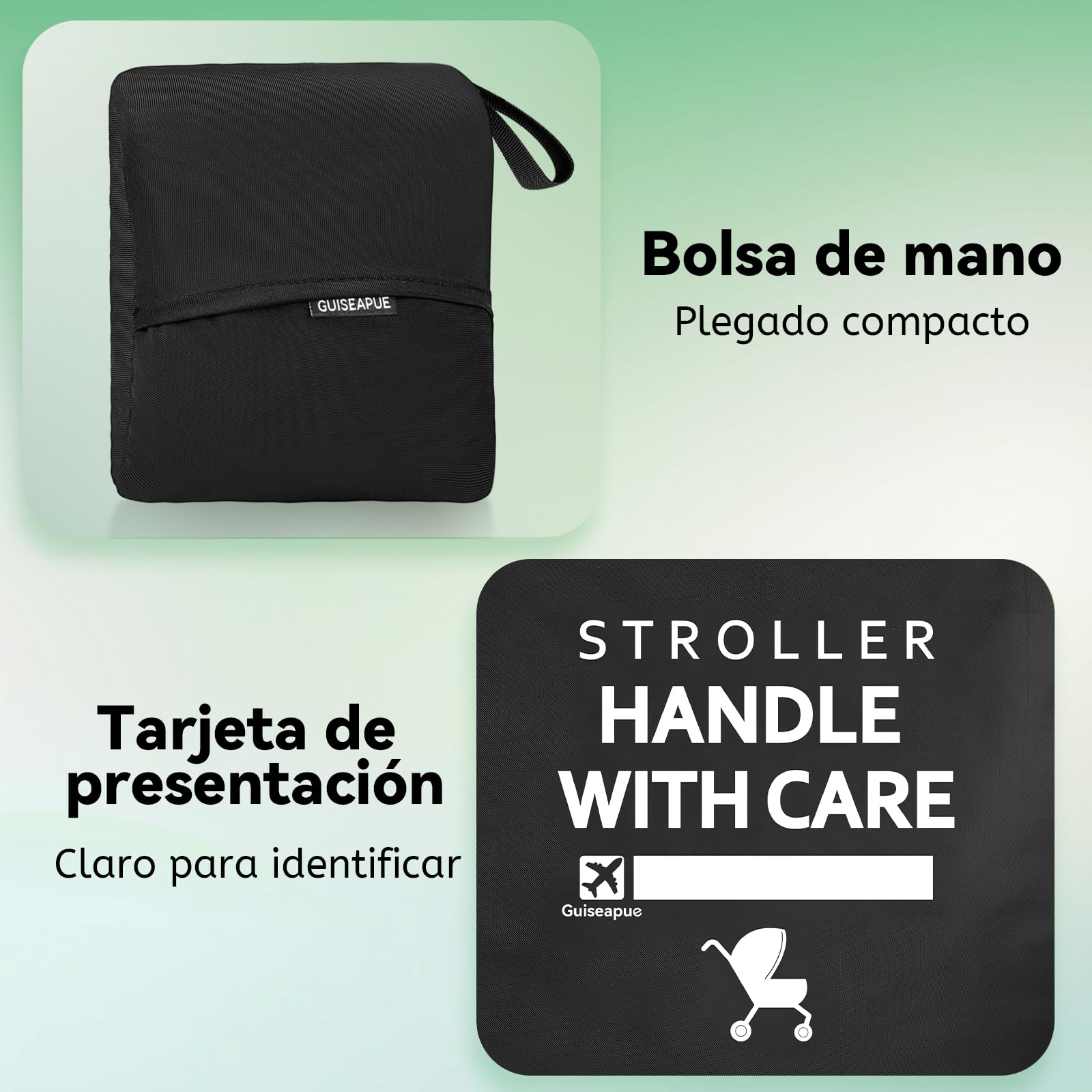 Guisapue bolsa de transporte Stroller, Gran capacidad Comercio aviones de protección, Carrito de bebé permanente Cubierta protectora Aircraft Buggy Accesorios para Cybex Maxi Hack Joie, Gifts For New