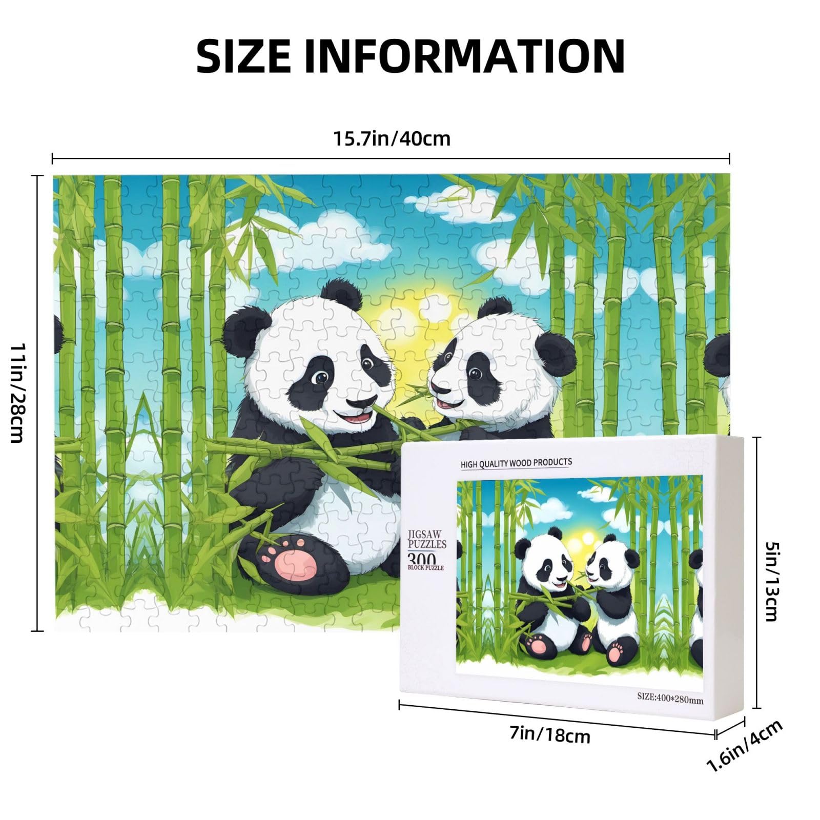 Amazon.com: Two Happy Pandas Puzzles 300 Piece for Jigsaw