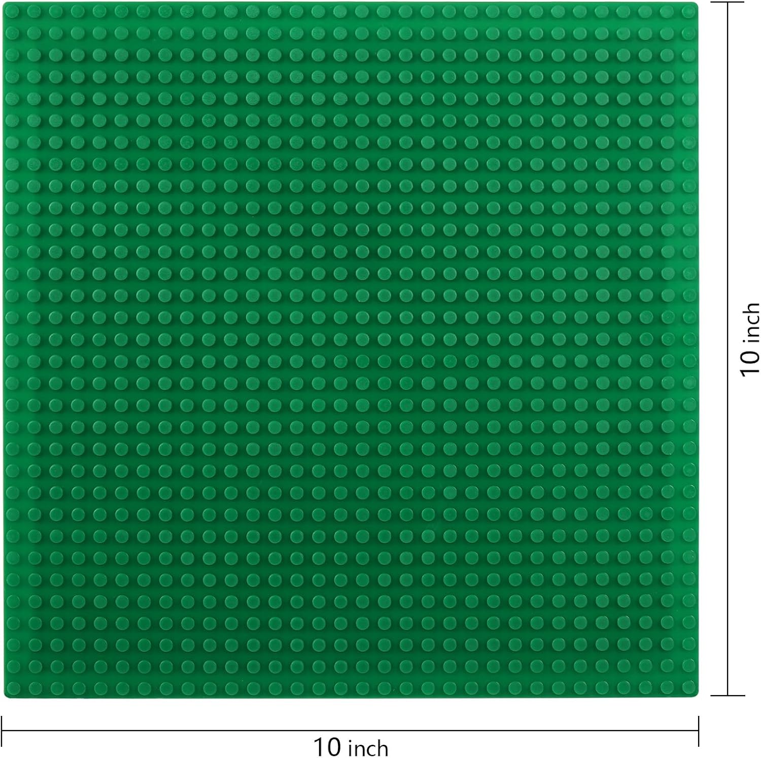 ZEAYEA 12 Pack Peel and Stick Baseplates, 10" x 10" Self Adhesive Building Base, Compatible with Most Standard Bricks, Building Brick Plates for Activity Tables, Green - Image 2