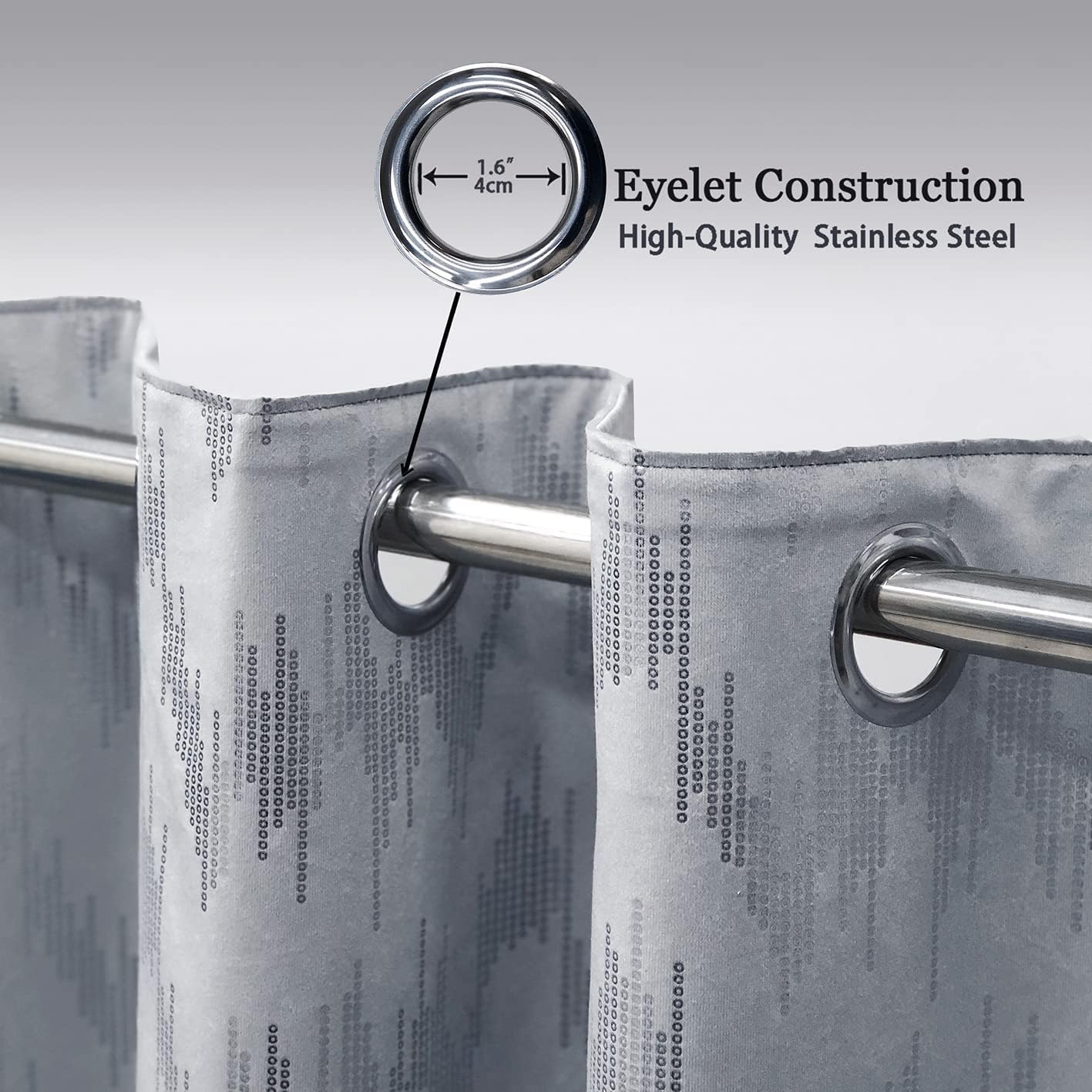 Review Product always4u Soft Velvet Silver Foil Print Window Curtains for Living Room 95 Inches Length Luxury Sequins Grommet Bedroom Curtains 2 Panels Super Sale 🛒 always4u Soft Velvet Silver Foil Print Window Curtains for Living Room 95 Inches Length Luxury Sequins Grommet Bedroom Curtains 2 Panels