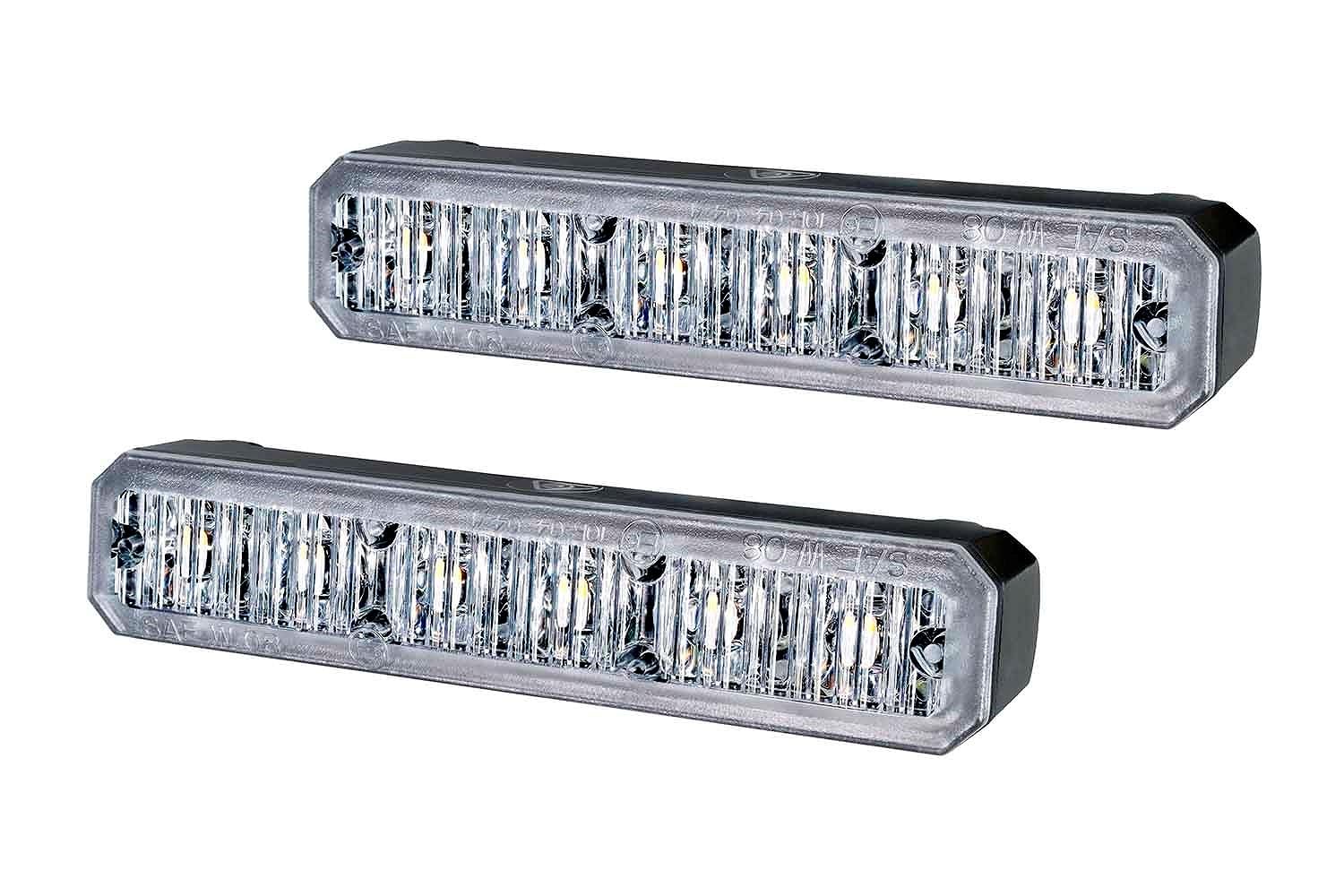 HELLA 2XD 012 160-861 LED-Strobe-type Beacon - BST - 12/24V - Yellow - Screw Connection/mounting - Cable: 860mm - Plug: open cable ends - Kit