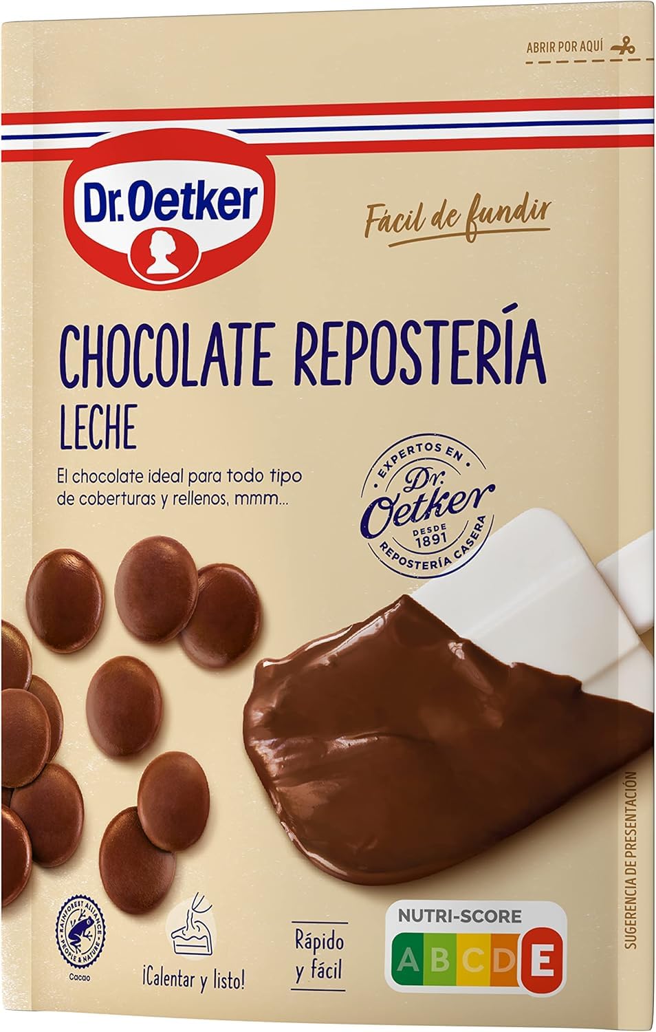 DR. OETKER - Chocolate con Leche para Repostería Pack 10 Uds x 150 g, Cobertura Especial para Bizcocho, Tartas o Cualquier Dulce, Intenso Sabor, Fácil de Usar