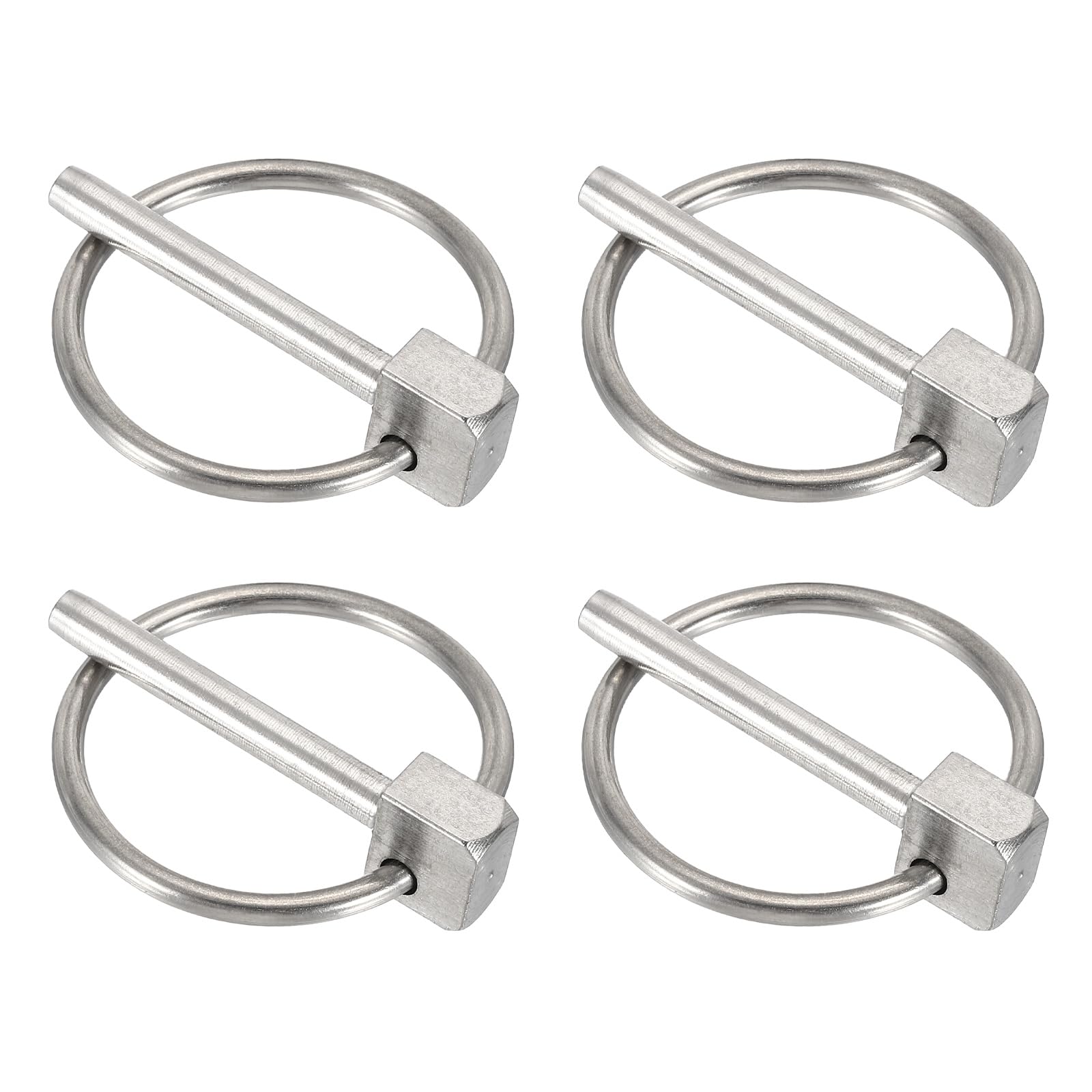 sourcing map 4Pcs Lynch Pin with Ring 4mm x 30mm,Heavy Duty Linch Pins