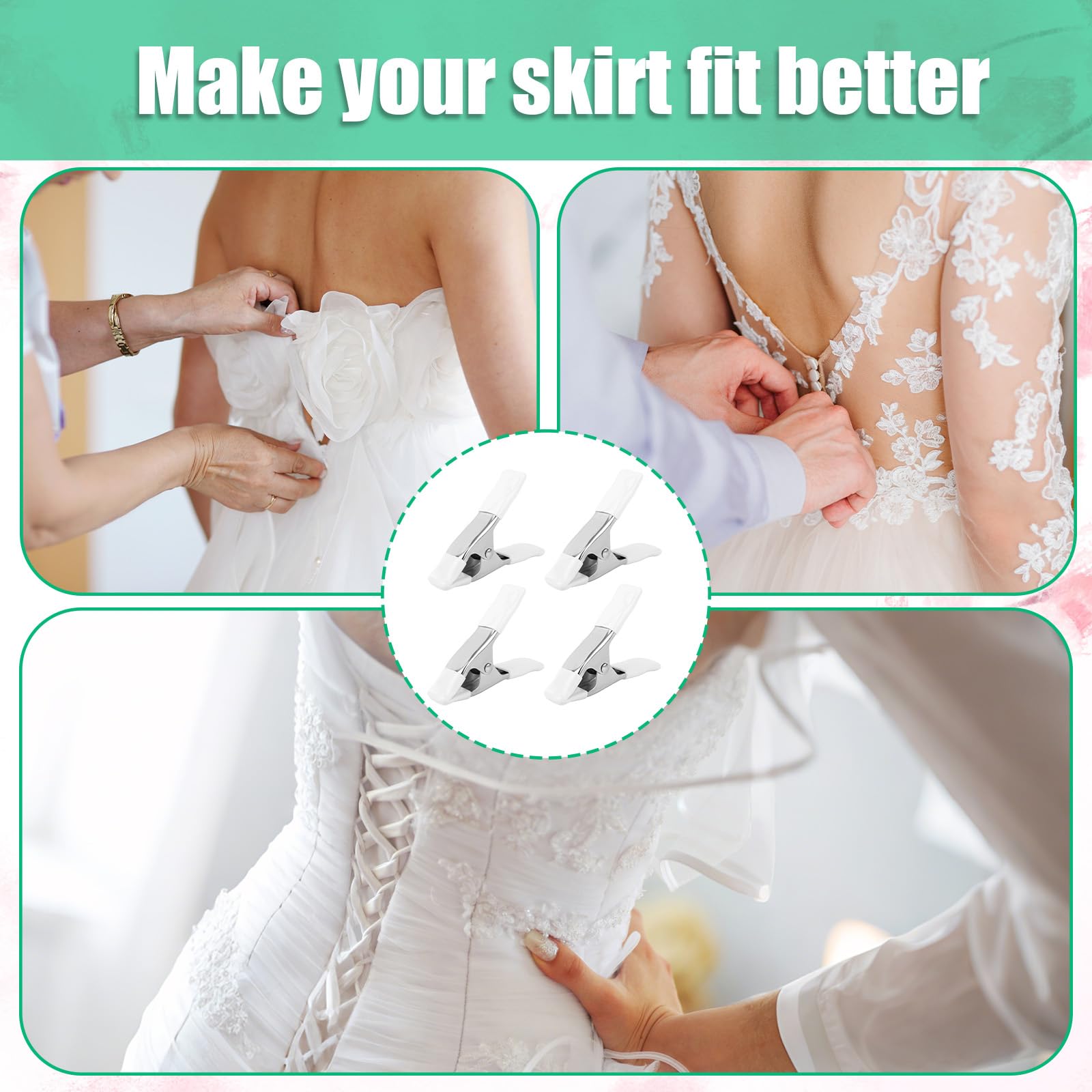 4pcs Dress Clips, 10.6cm/4.17in Clothing Clamps for Wedding Dresses Bridal  Fitting Seamstress Mannequin Fashion Designers & Photographers : Amazon.sg:  Home