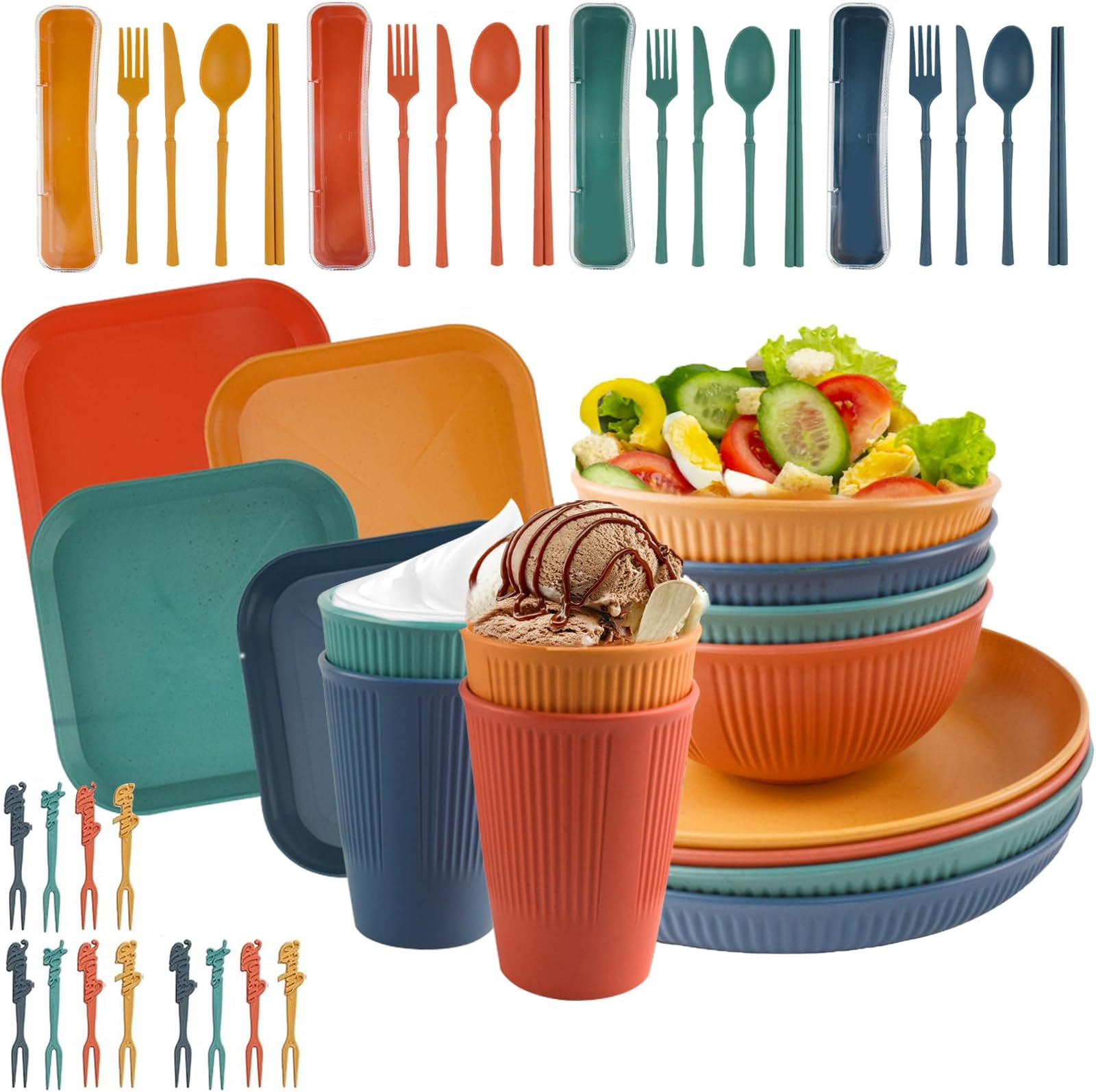 WERNS® | Série de Vaisselle Fancy Colorée pour une Décoration Joyeuse de la Table WERNS® | Série de Vaisselle Fancy Colorée pour une Décoration Joyeuse de la Table