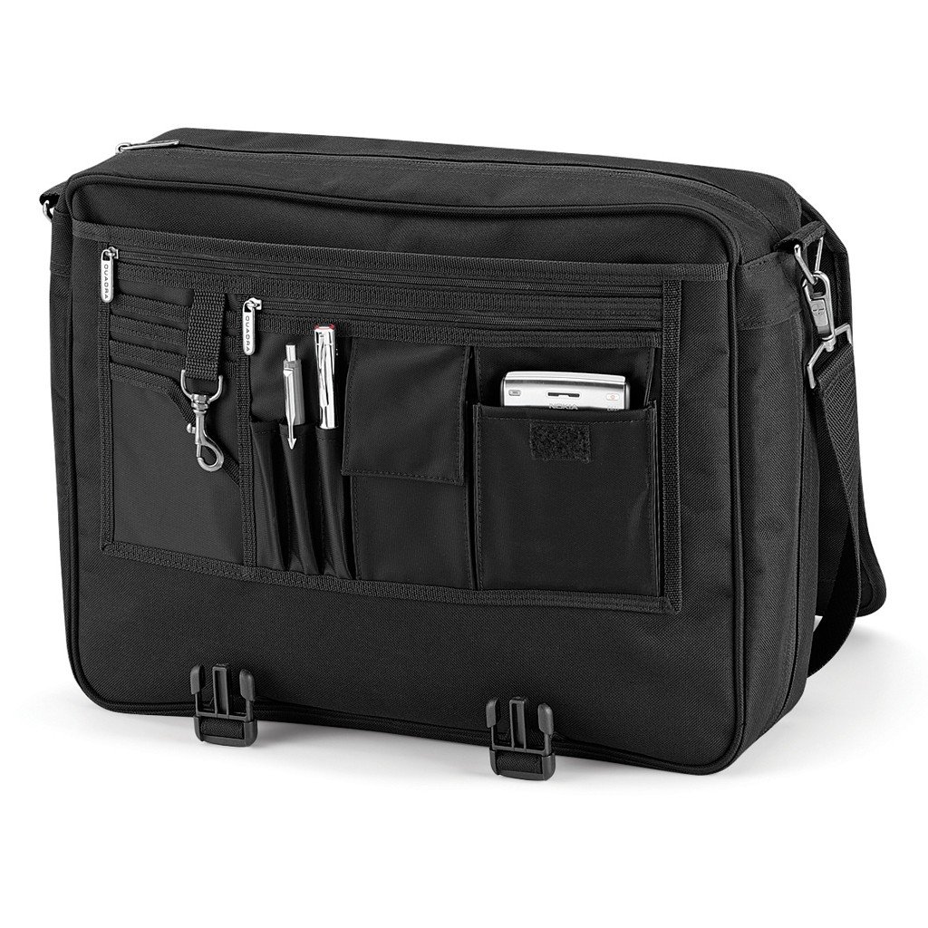 Quadra Herren Henkeltasche – Geräumige Schwarze Tasche Mit Abnehmbarem Schultergurt Und Vielen Fächern