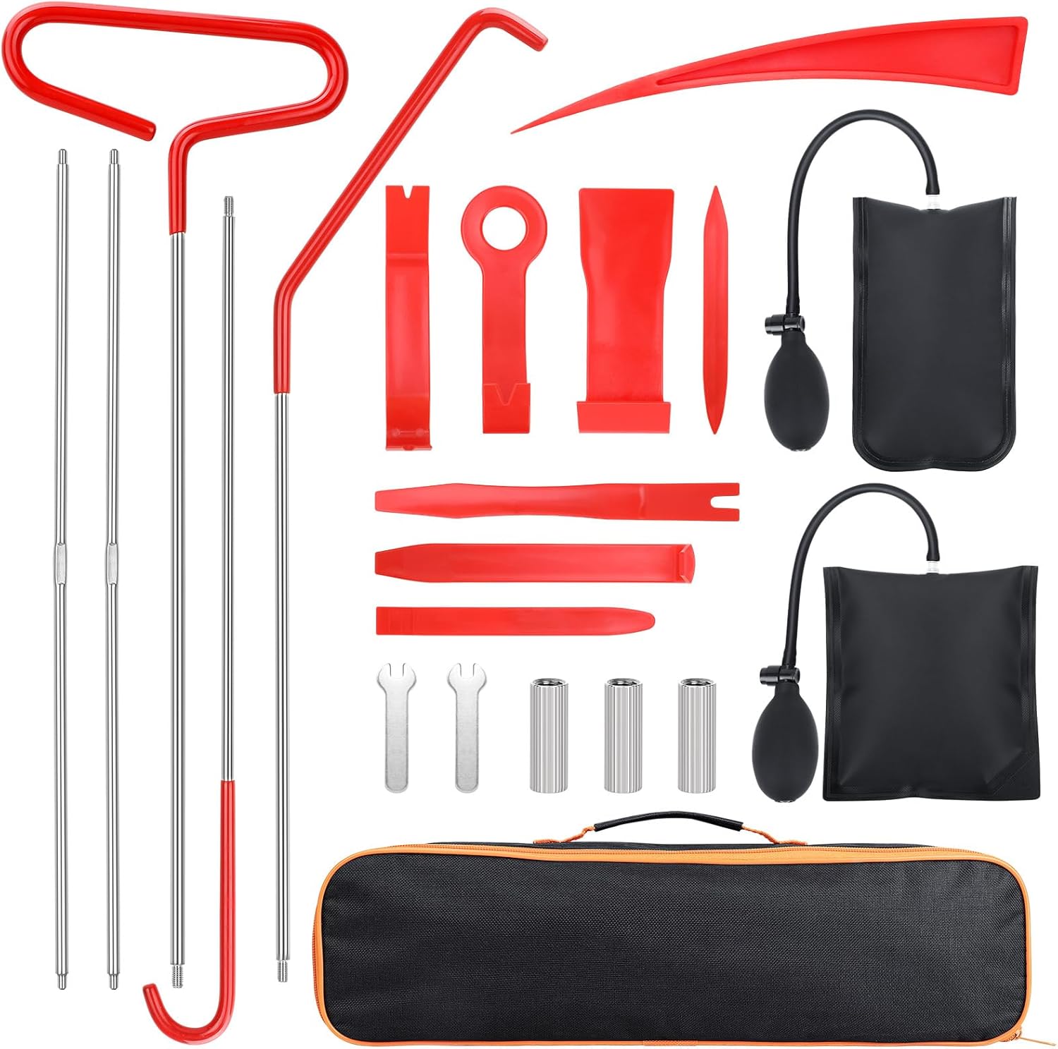 Car Tool Kit 21PCS Stainless Steel Assorted 5th Wheel Pin Puller, Portable Automotive Tool Set