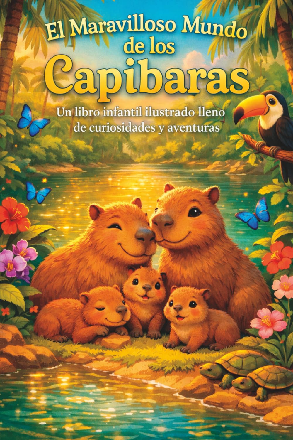 El Maravilloso Mundo de los Capibaras: Un libro infantil ilustrado lleno de curiosidades y aventuras: Páginas para Colorear - Animales de Sudamérica para Niños