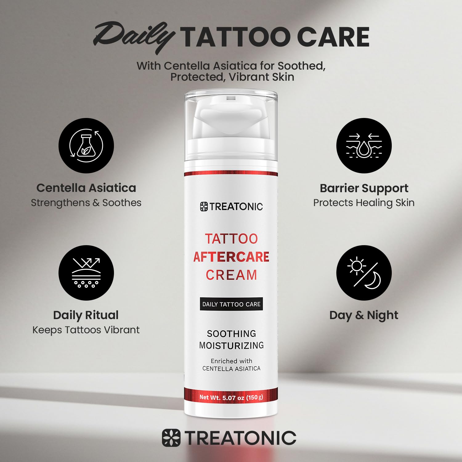 Tattoo Aftercare Cream for Soothing & Moisturizing: Healing & Soothing Aftercare Lotion for Microneedling, Microblading & Piercing - Tattoo Skin Care for New & Old Tattoos - 5 oz / 150ml - Image 5
