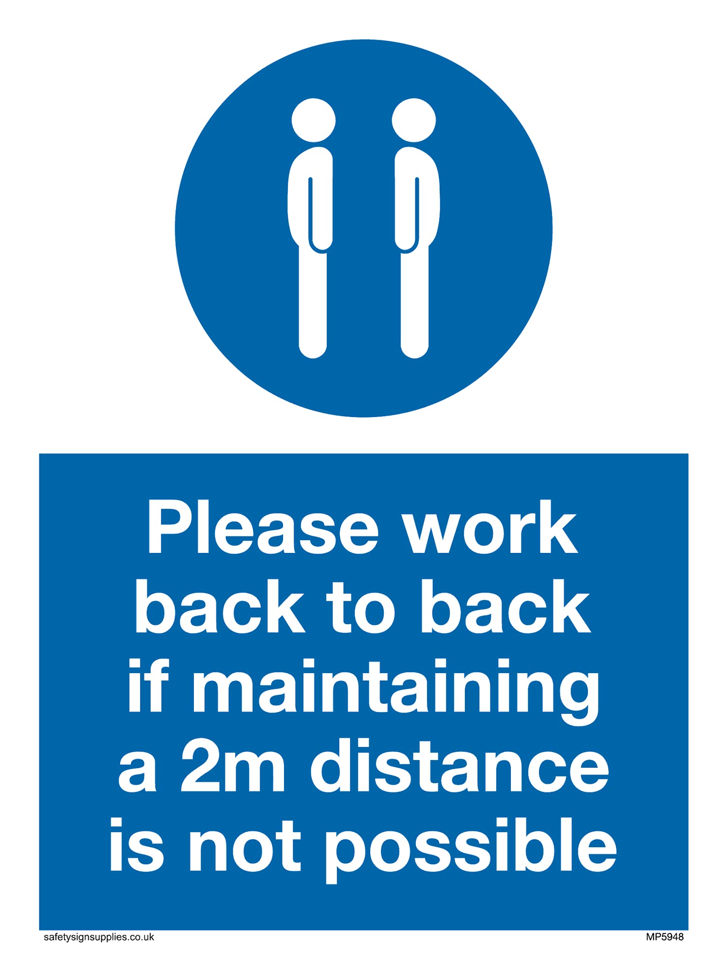 Pack of five - Please work back to back if maintaining 2m distance is not possible with mandatory symbol Sign - ...