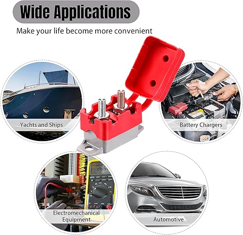 Miniatura 6 de 4 piezas DC 12V - 24V Disyuntor de reinicio automático con perno de cubierta para automóviles y más (25 amperios)