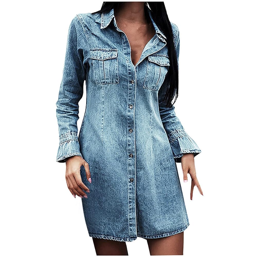 vestito jeans maniche lunghe