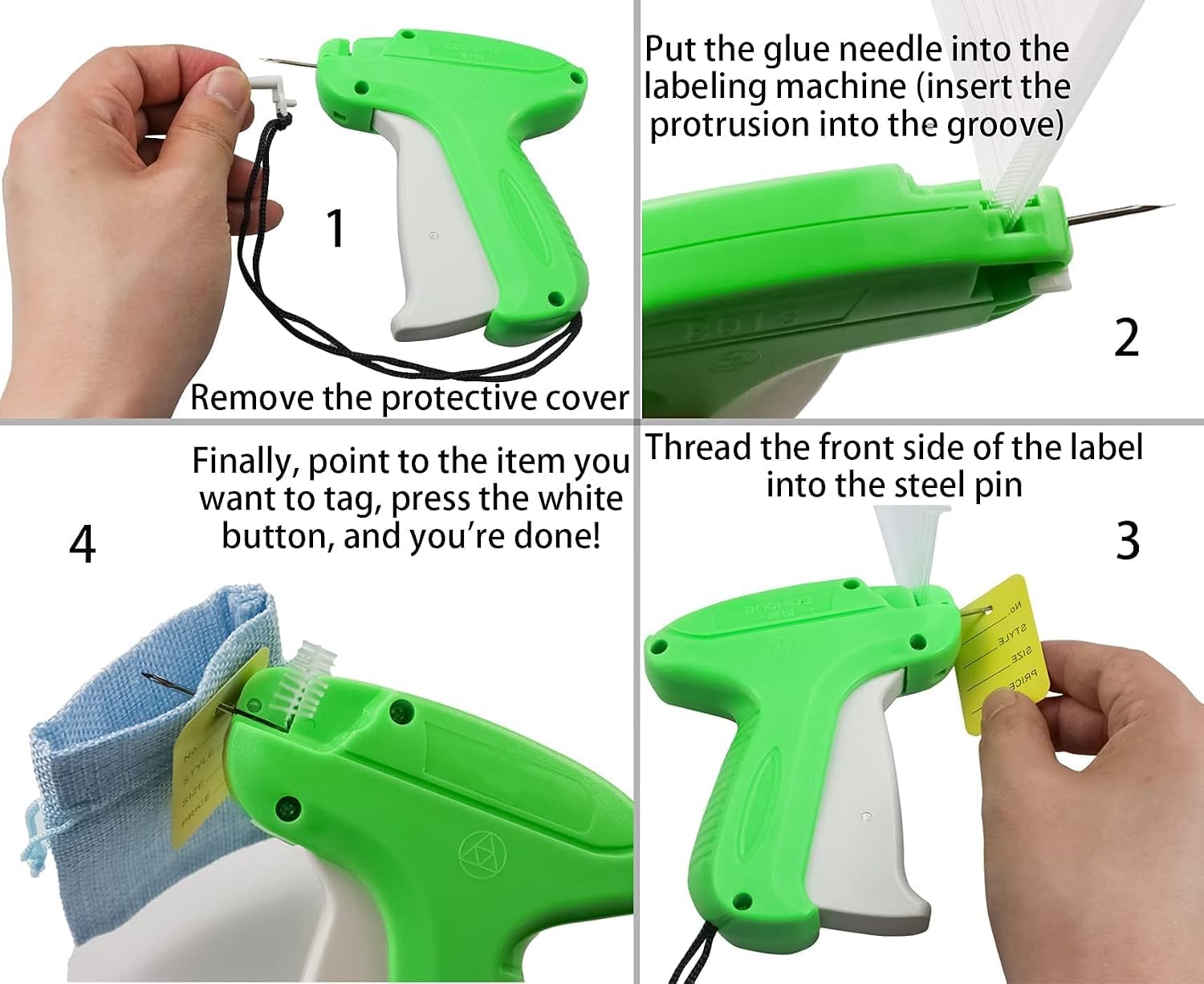 Vmiapxo 5506-Piece Price Tagging Gun Kit for Clothing, Tag Attacher Machine image 3