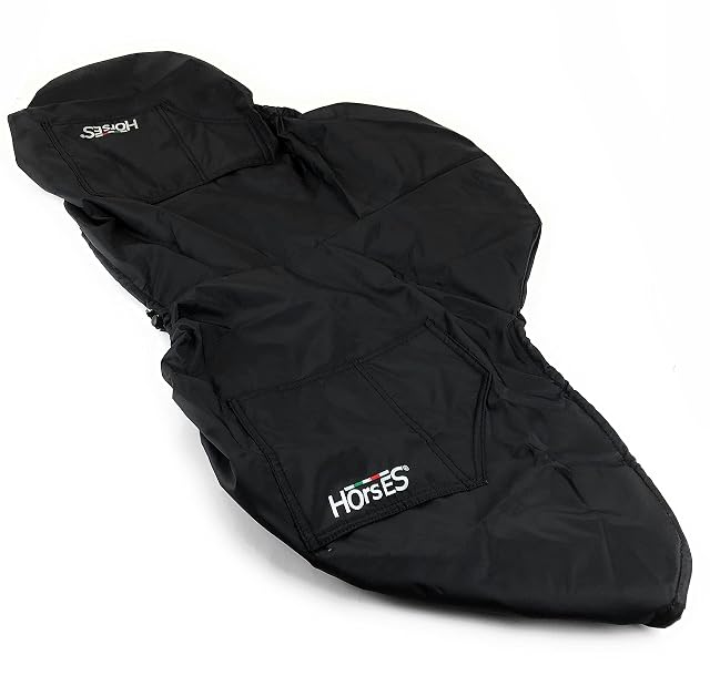 Foto 2 de 5 de Horses, Funda para sillín de nailon con forro polar interior, apta para varios tamaños de sillín