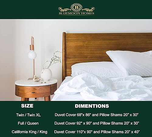 Miniatura 6 de Funda de edredón tamaño Queen de algodón de 1000 hilos, 100% egipcio de fibra larga, tamaño matrimonial con cremallera, juego de funda de 3 piezas