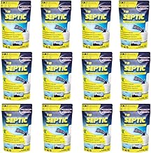 Septic Tank Cleaning Powder - 100X Powerful Formula Microbes & Enzymes, Odour Removal, Prevents Blockages & Clears Drains, Septic Tank Treatment Powder Pack of 12 (3 Kg)