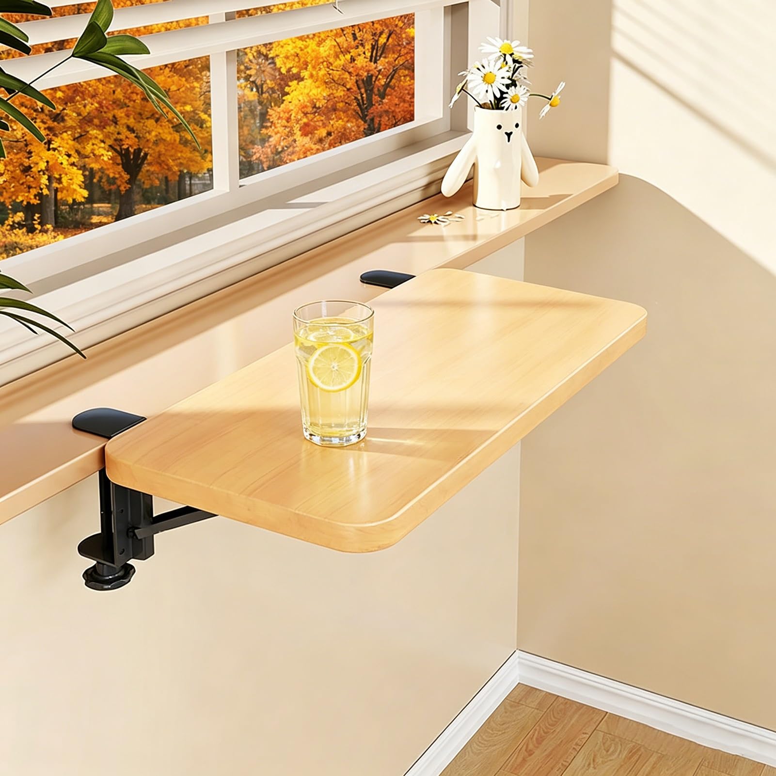 Estantes de plantas con abrazadera y tablero de extensión plegable